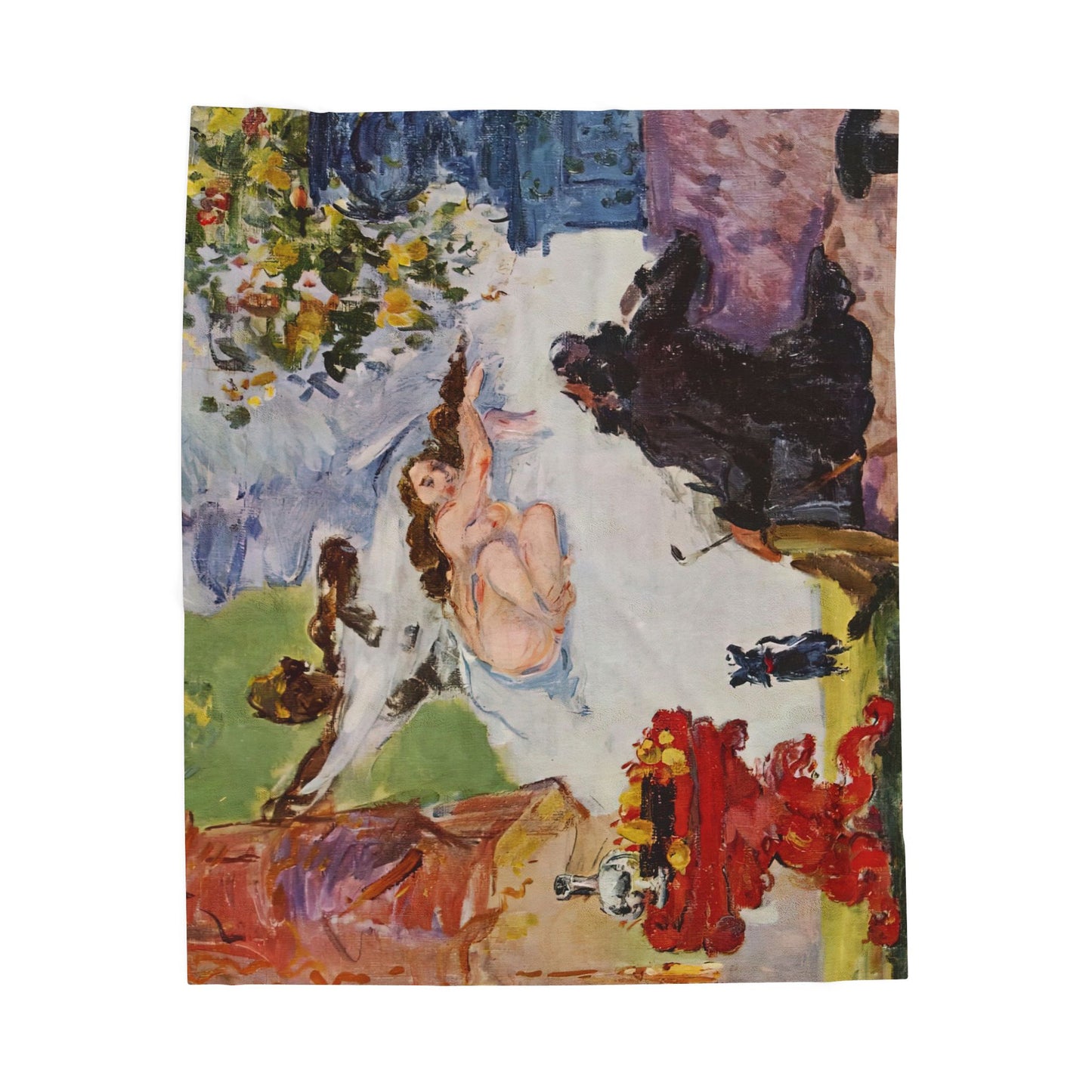 Cézanne, Paul - A Modern Olympia (1874) - Velveteen Plush Blanket