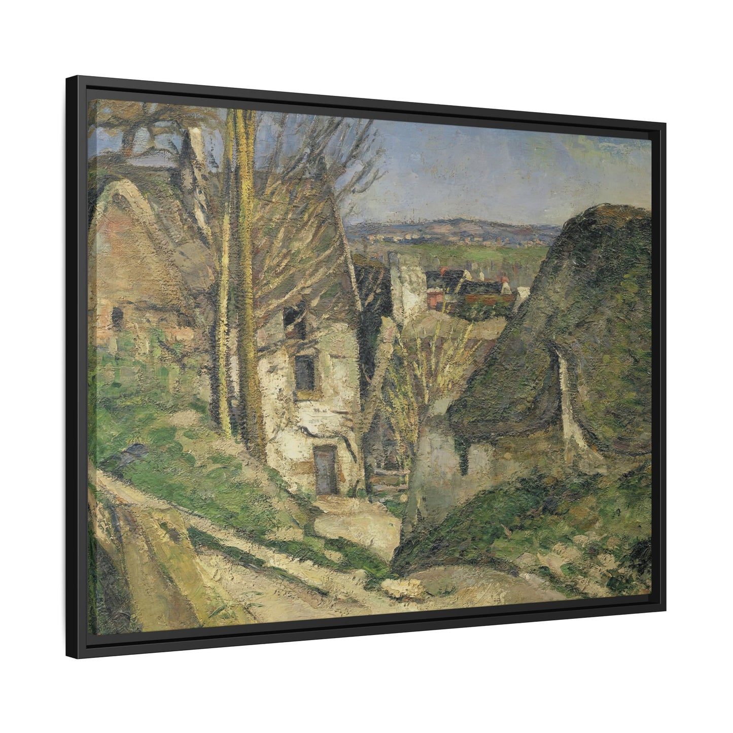 Cézanne, Paul - The House of the Hanged Man, Auvers-sur-Oise (1874) - Matte Canvas, Framed