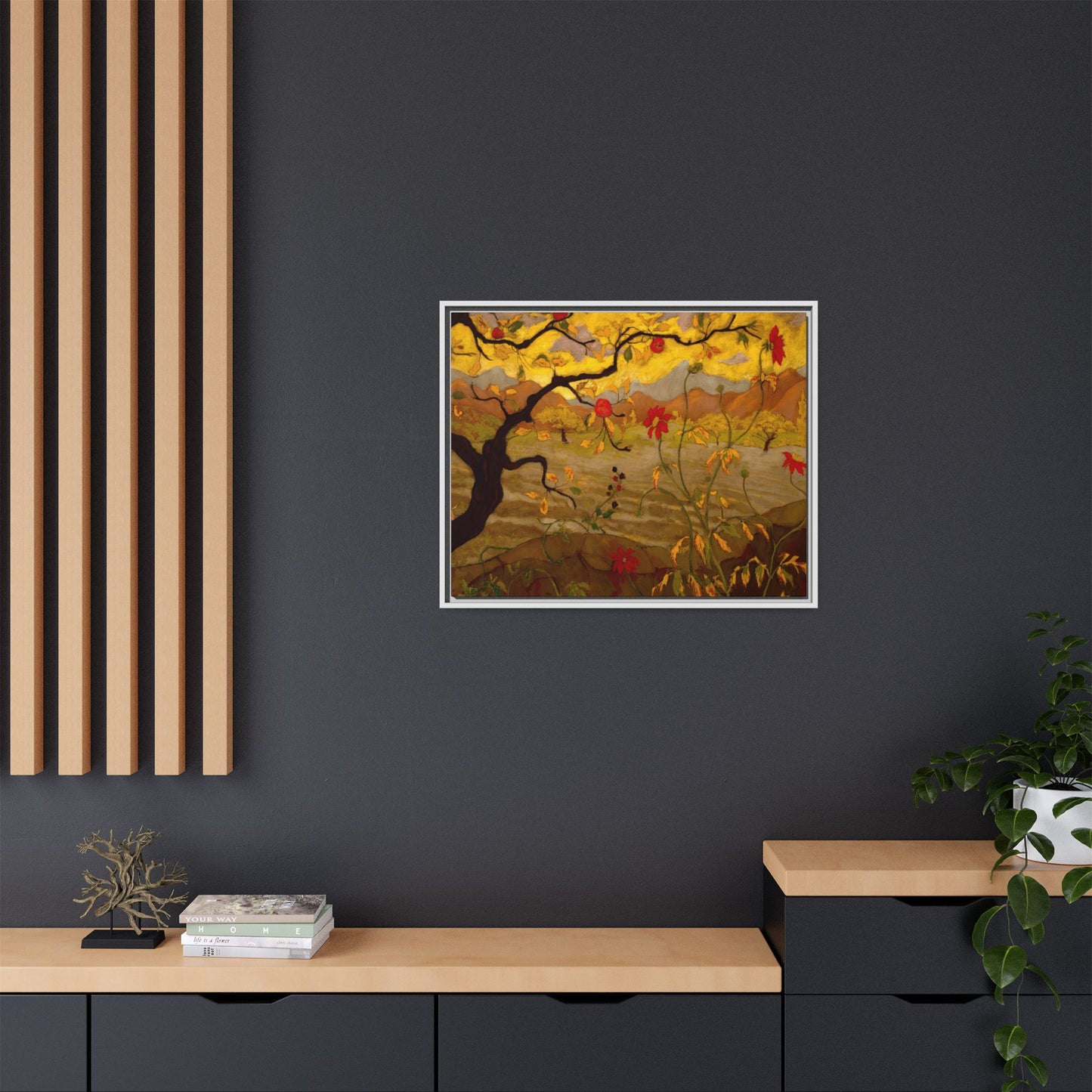 Ranson, Paul - Apple Tree with Red Fruit (1902) - Matte Canvas, Framed