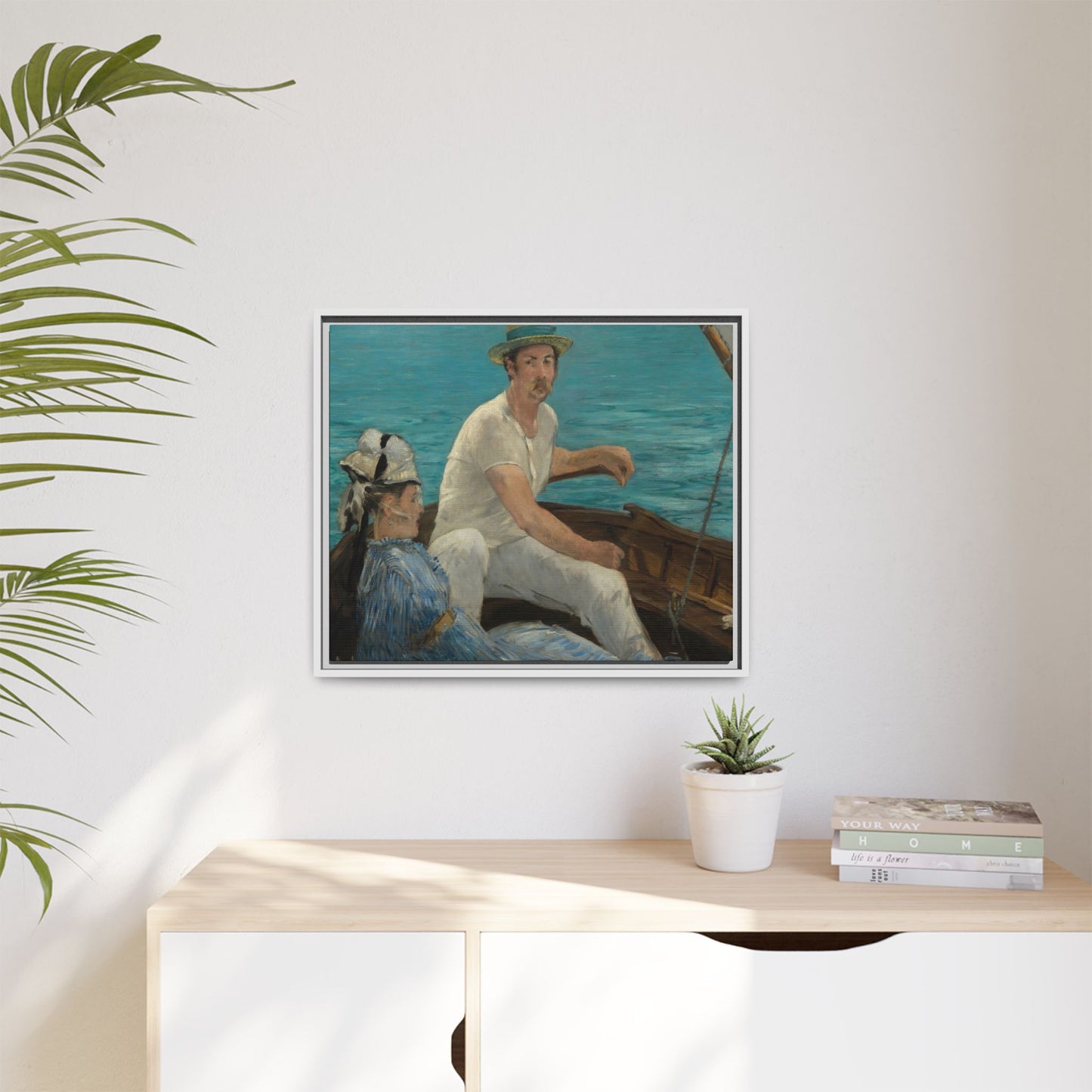 Manet, Édouard - Boating (1874) - Matte Canvas, Framed