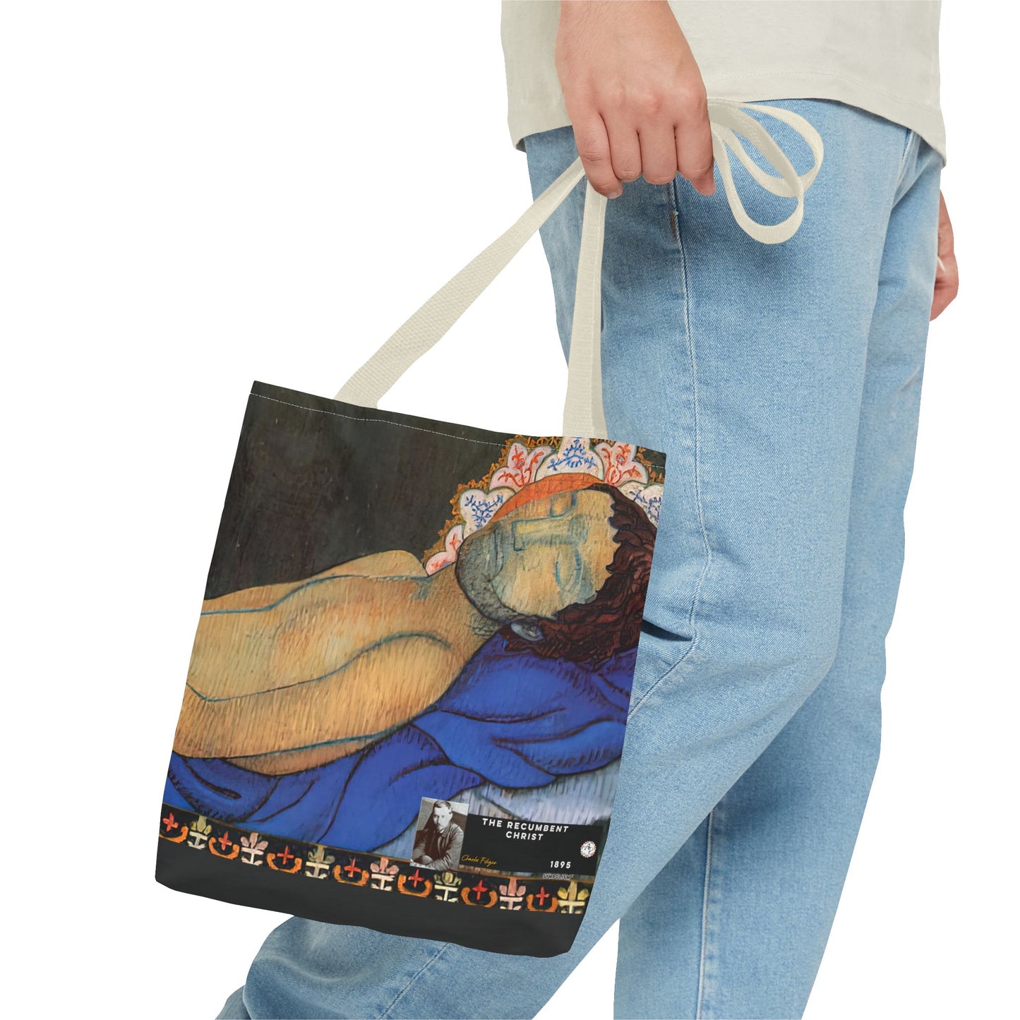 Filiger, Charles - The Recumbent Christ (1895) - Tote Bag