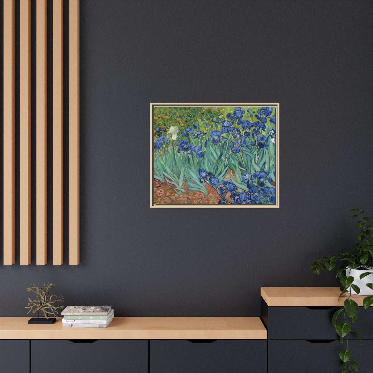 Van Gogh, Vincent - Irises (1889) - Matte Canvas, Framed
