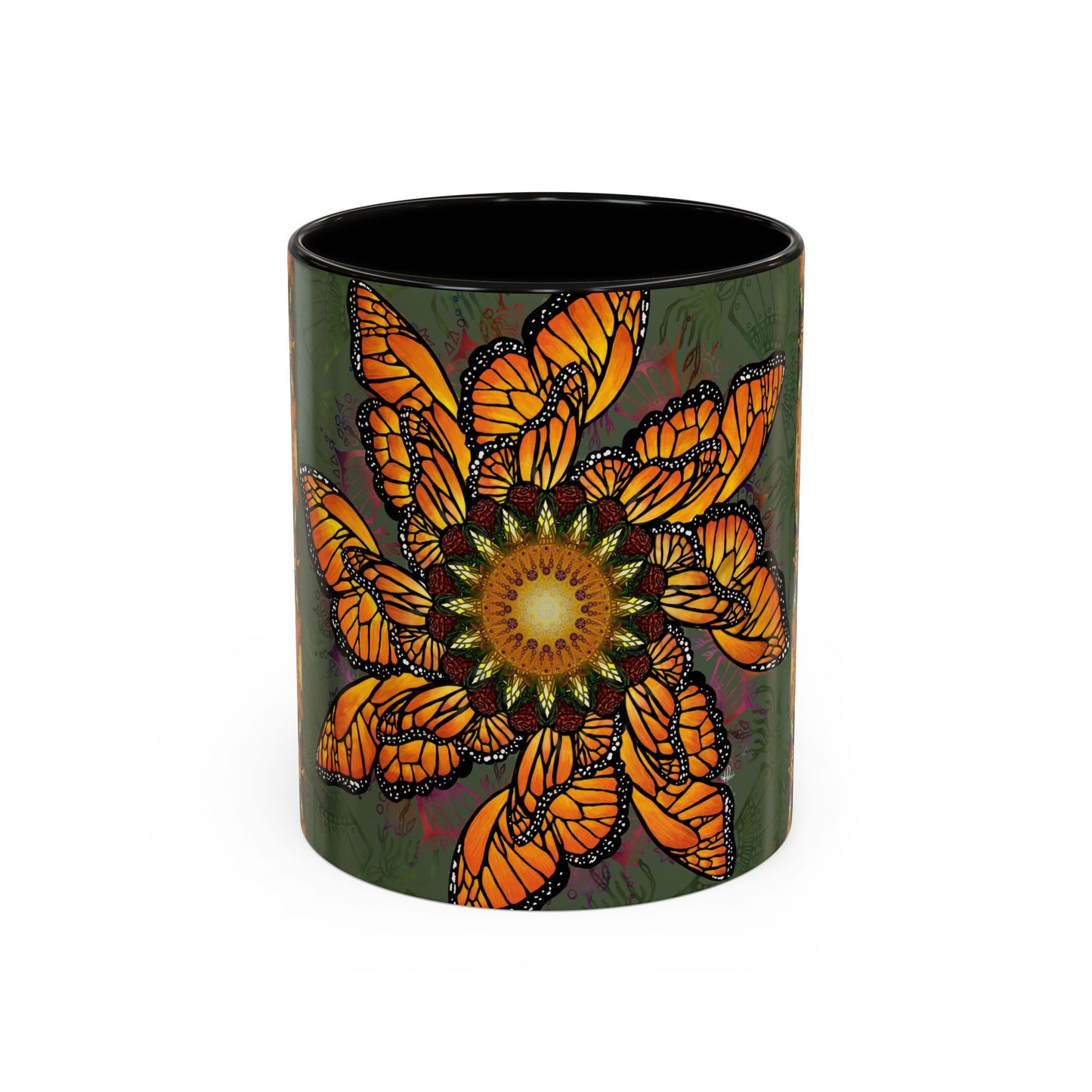Pacio, Adam - Monarch Butterfly Mandala - Colorful Accent Mugs