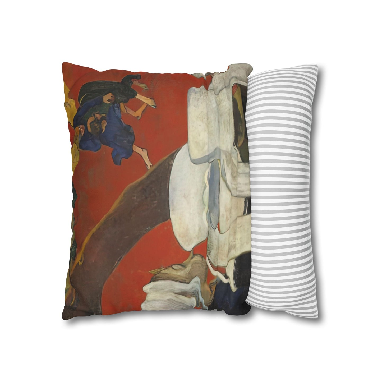 Gauguin, Paul - Vision of the Sermon (Jacob Wrestling with the Angel) (1888) - Suede Square Pillowcase