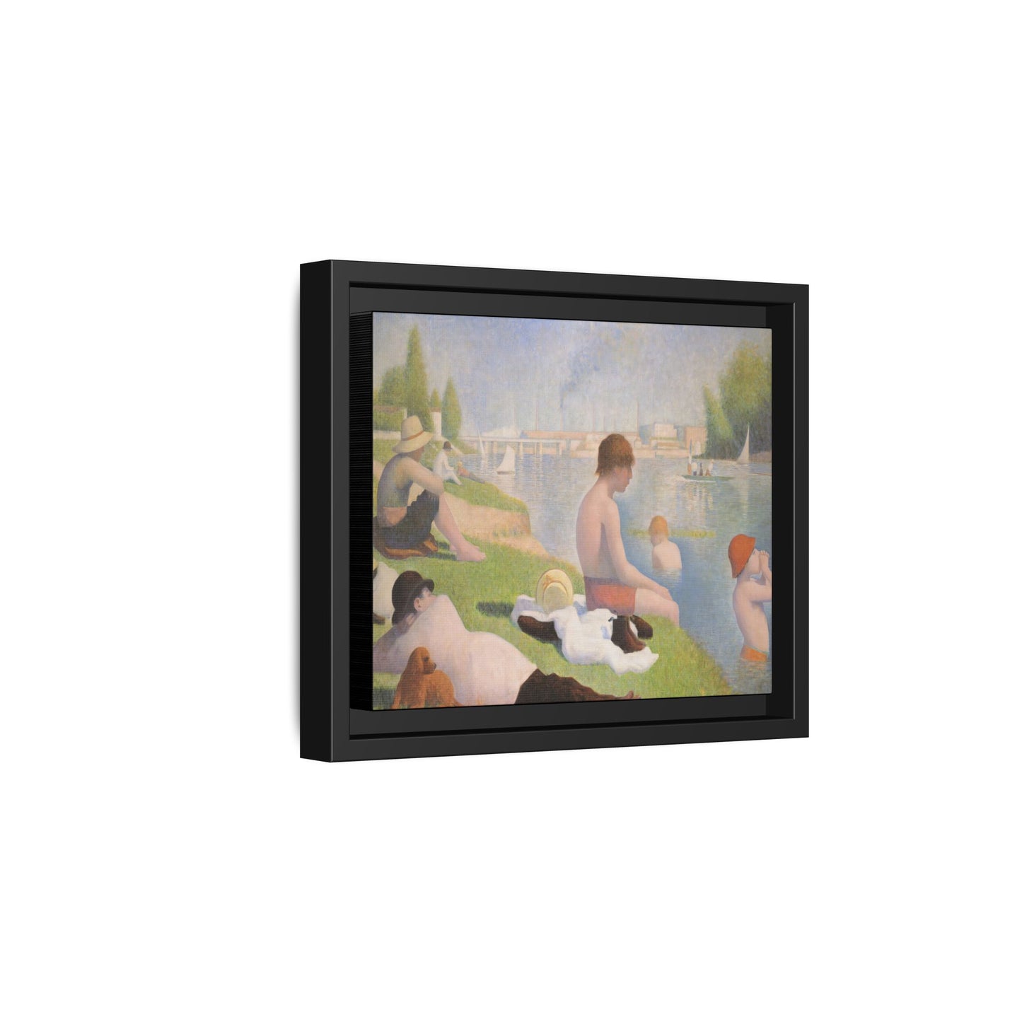 Seurat, Georges - Bathers at Asnières (1884) - Matte Canvas, Framed