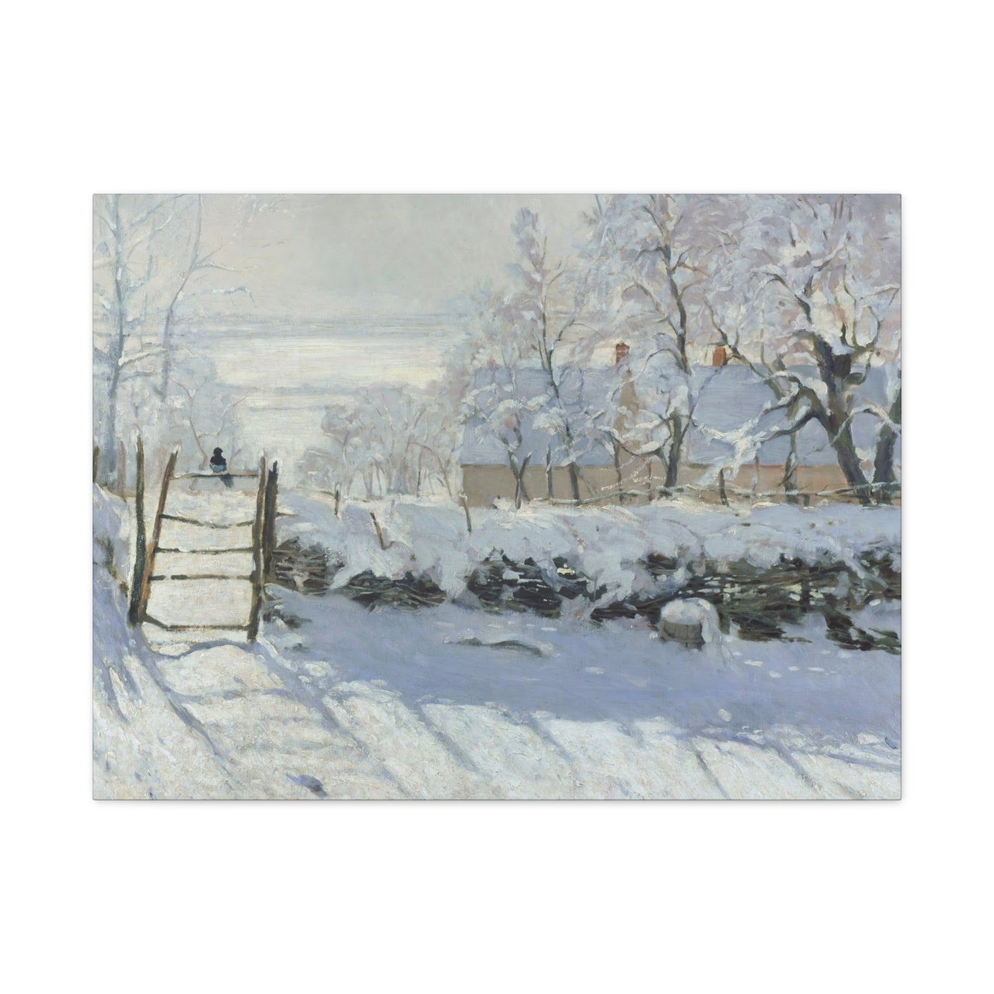 Monet, Claude - The Magpie (1868) - Canvas Block, unframed
