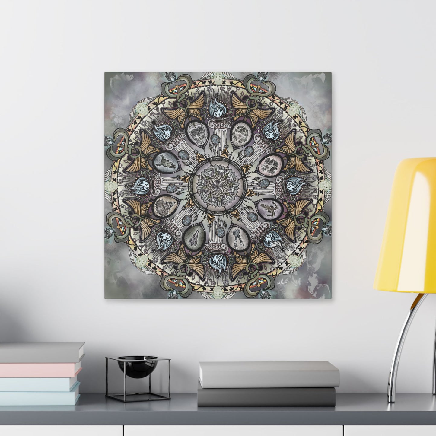 Memento Mori Mandala - Canvas Block