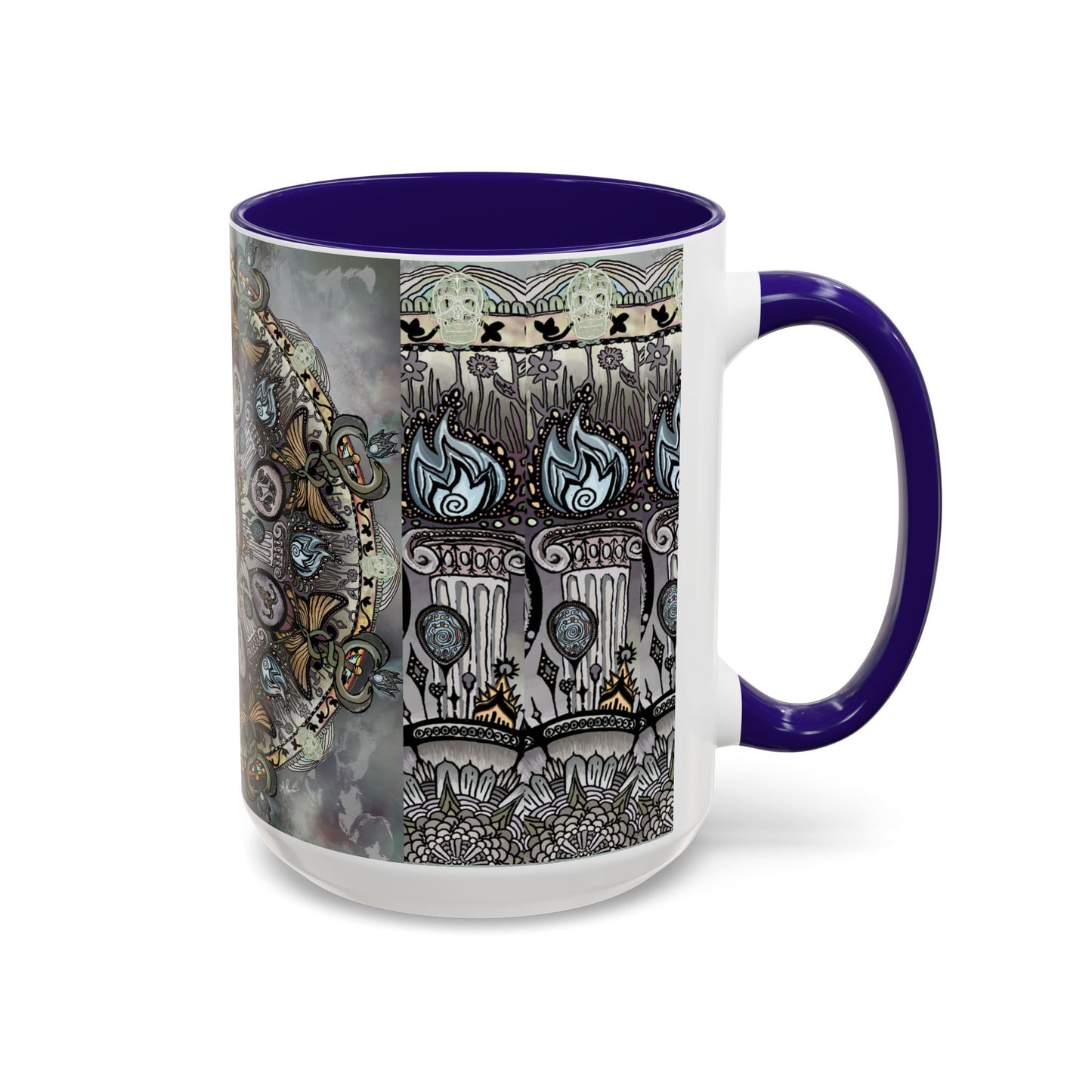 Pacio, Adam - Memento Mori Mandala - Colorful Accent Mugs