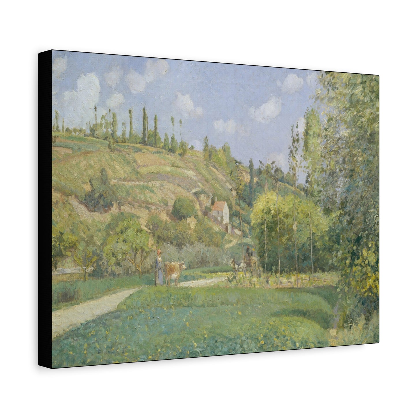 Pissarro, Camille - A Cowherd at Valhermeil, Auvers-sur-Oise (1874) - Canvas Block, unframed