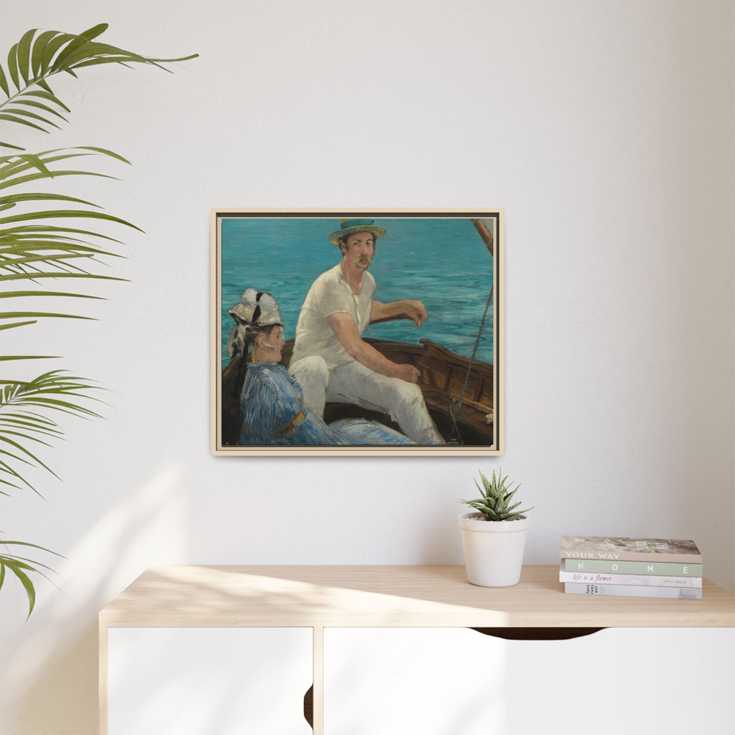 Manet, Édouard - Boating (1874) - Matte Canvas, Framed