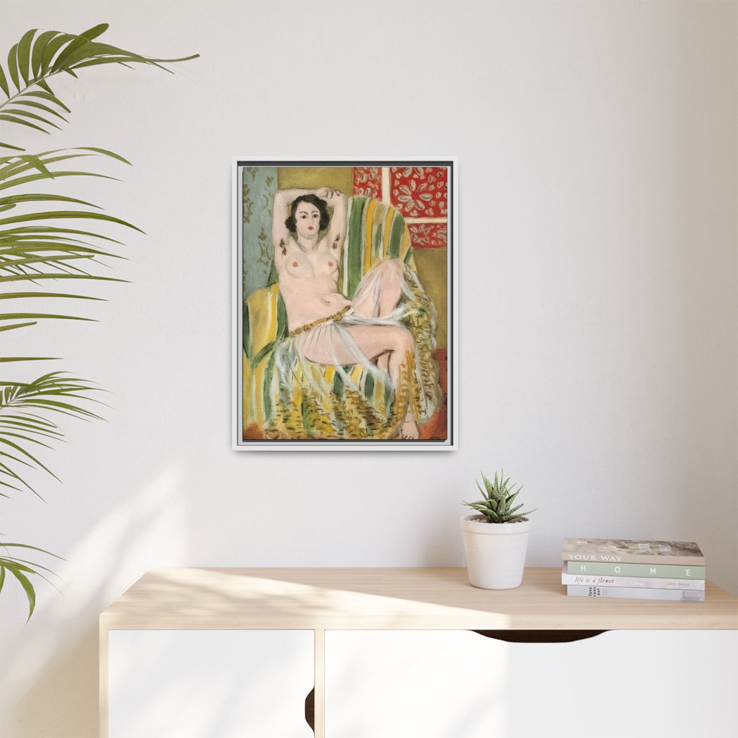 Matisse, Henri - Odalisque with Raised Arms (1923) - Matte Canvas, Framed