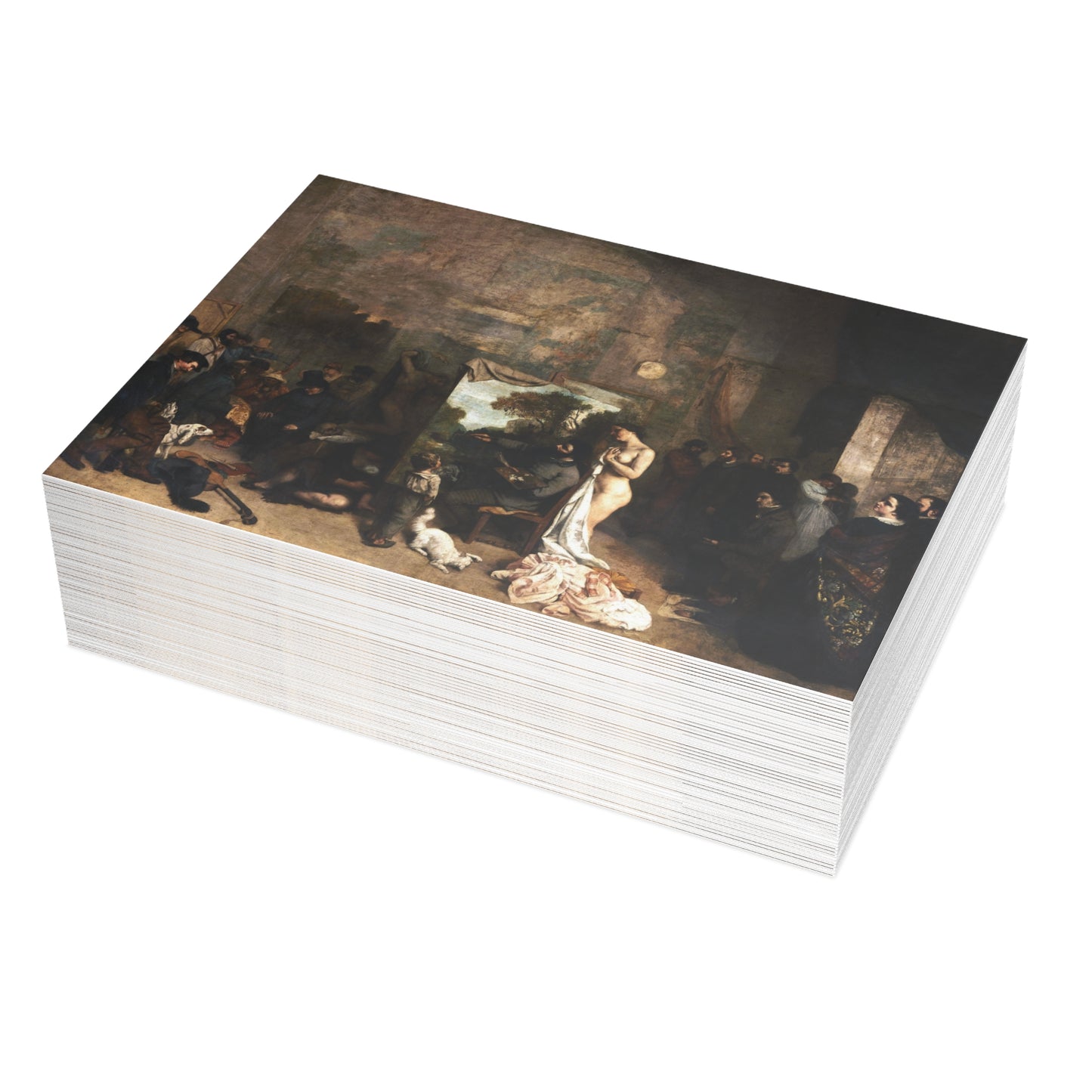Courbet, Gustave - The Painter’s Studio (1855) - Postcard Bundles with Envelopes Included