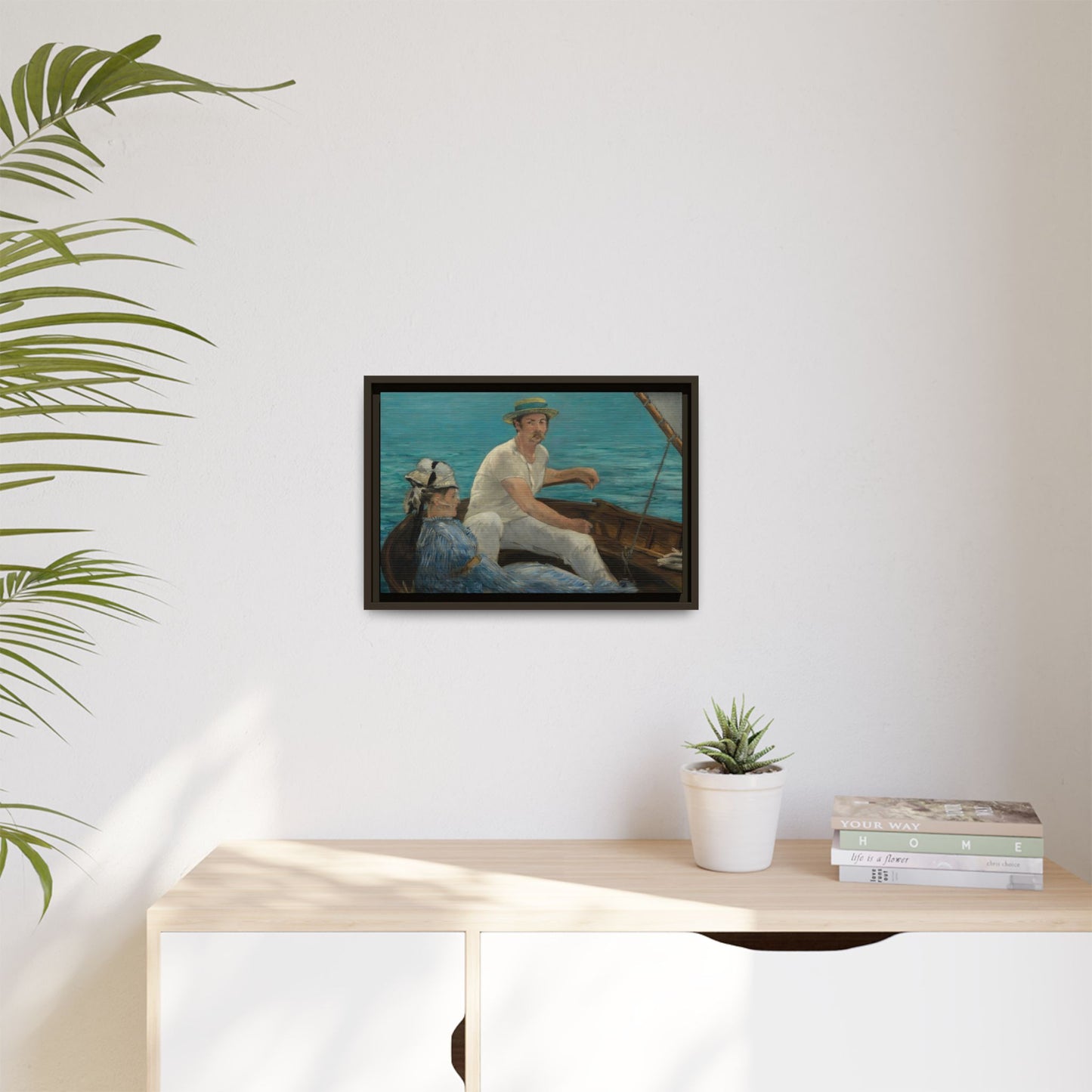 Manet, Édouard - Boating (1874) - Matte Canvas, Framed