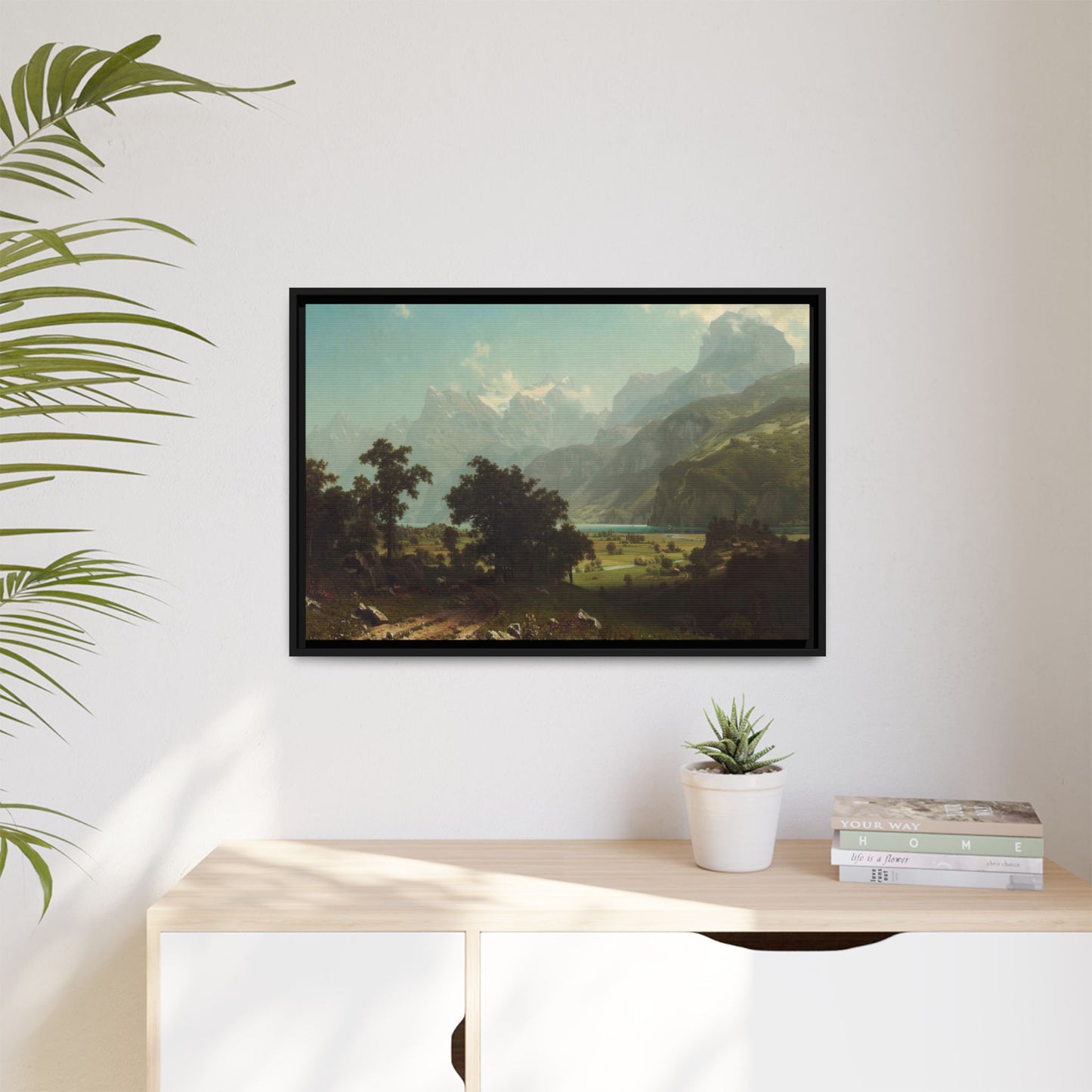 Bierstadt, Albert - Lake Lucerne (1858) - Matte Canvas, Framed