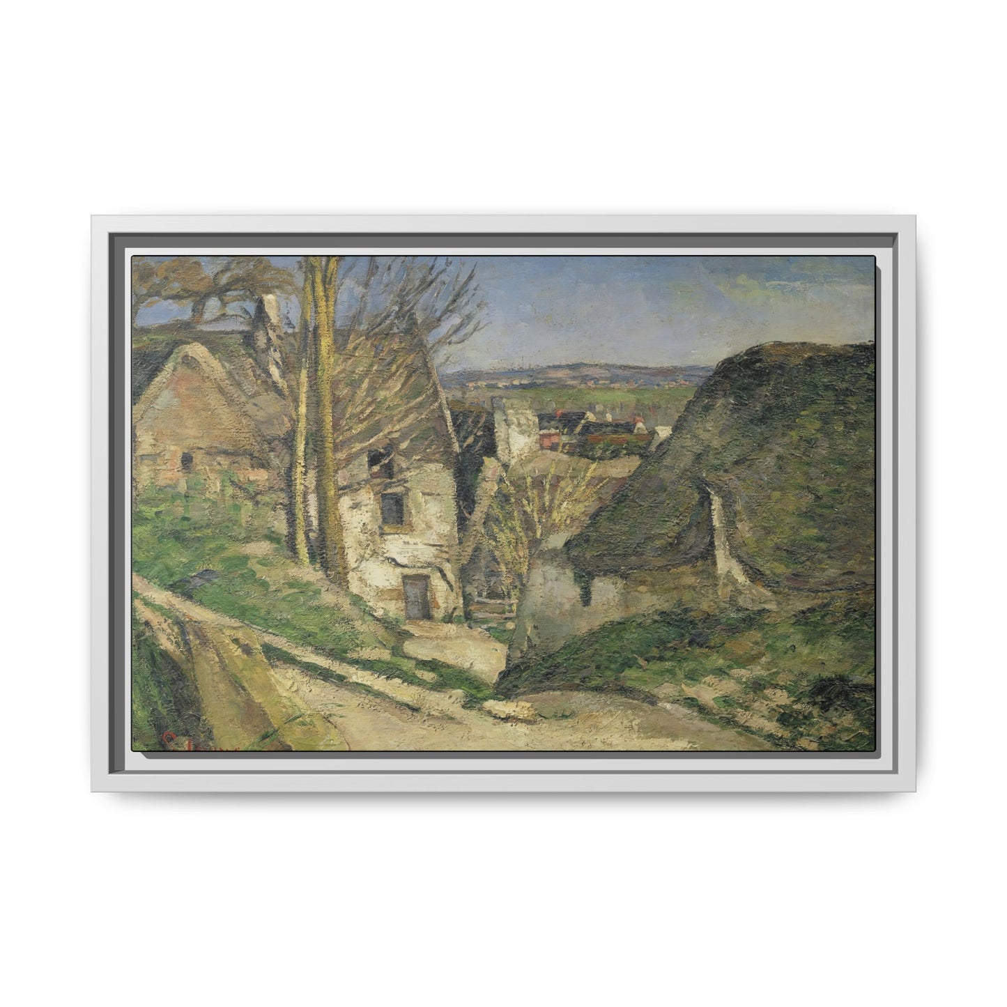 Cézanne, Paul - The House of the Hanged Man, Auvers-sur-Oise (1874) - Matte Canvas, Framed