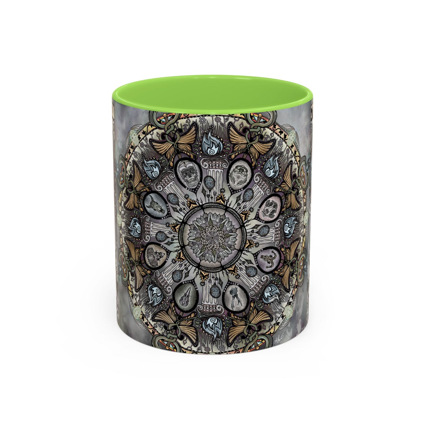 Pacio, Adam - Memento Mori Mandala - Colorful Accent Mugs