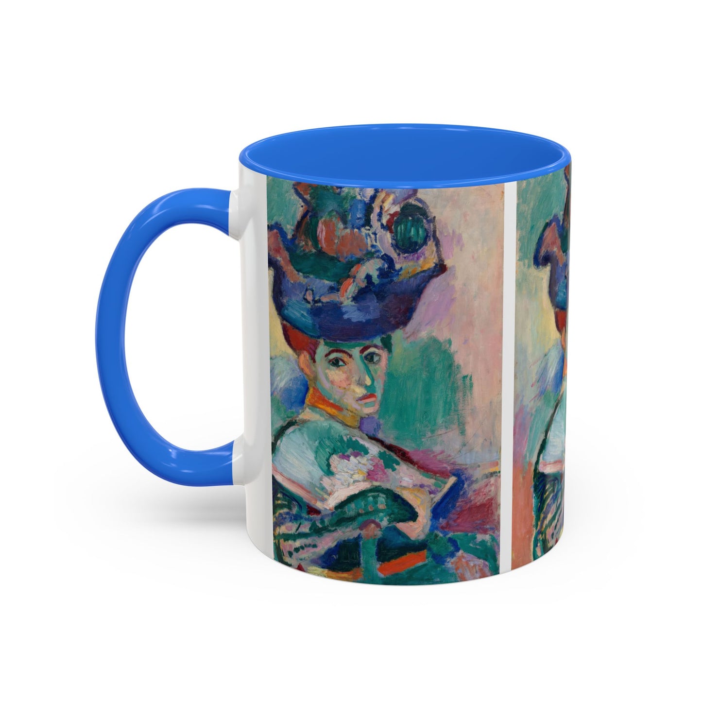 Matisse, Henri - Woman with a Hat (1905) - Colorful Accent Mugs