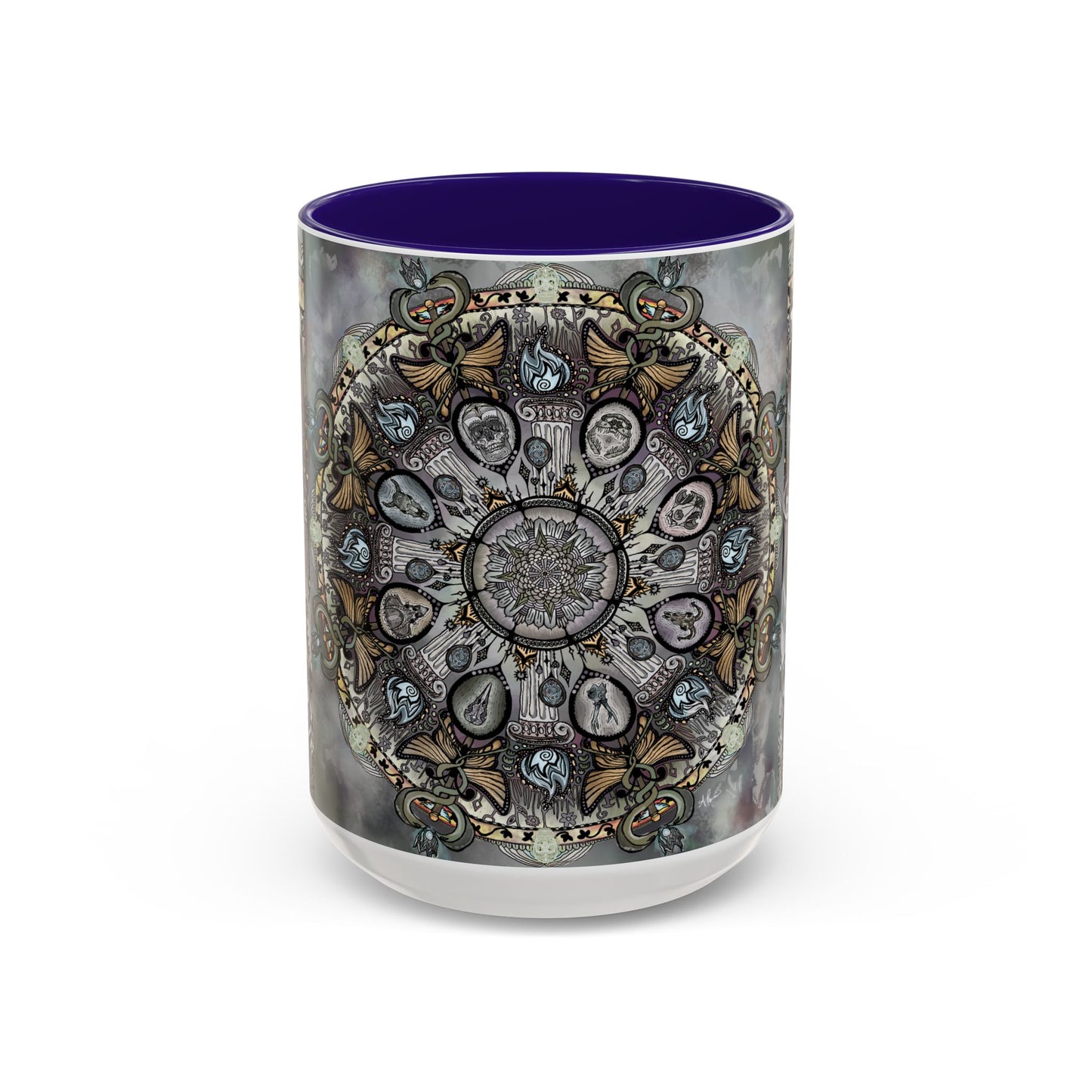 Pacio, Adam - Memento Mori Mandala - Colorful Accent Mugs