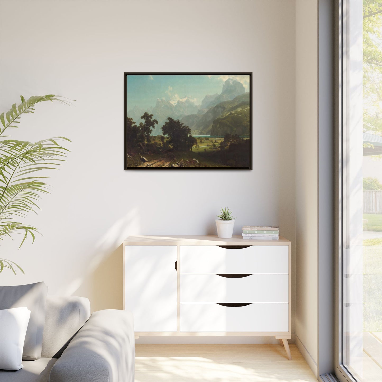 Bierstadt, Albert - Lake Lucerne (1858) - Matte Canvas, Framed