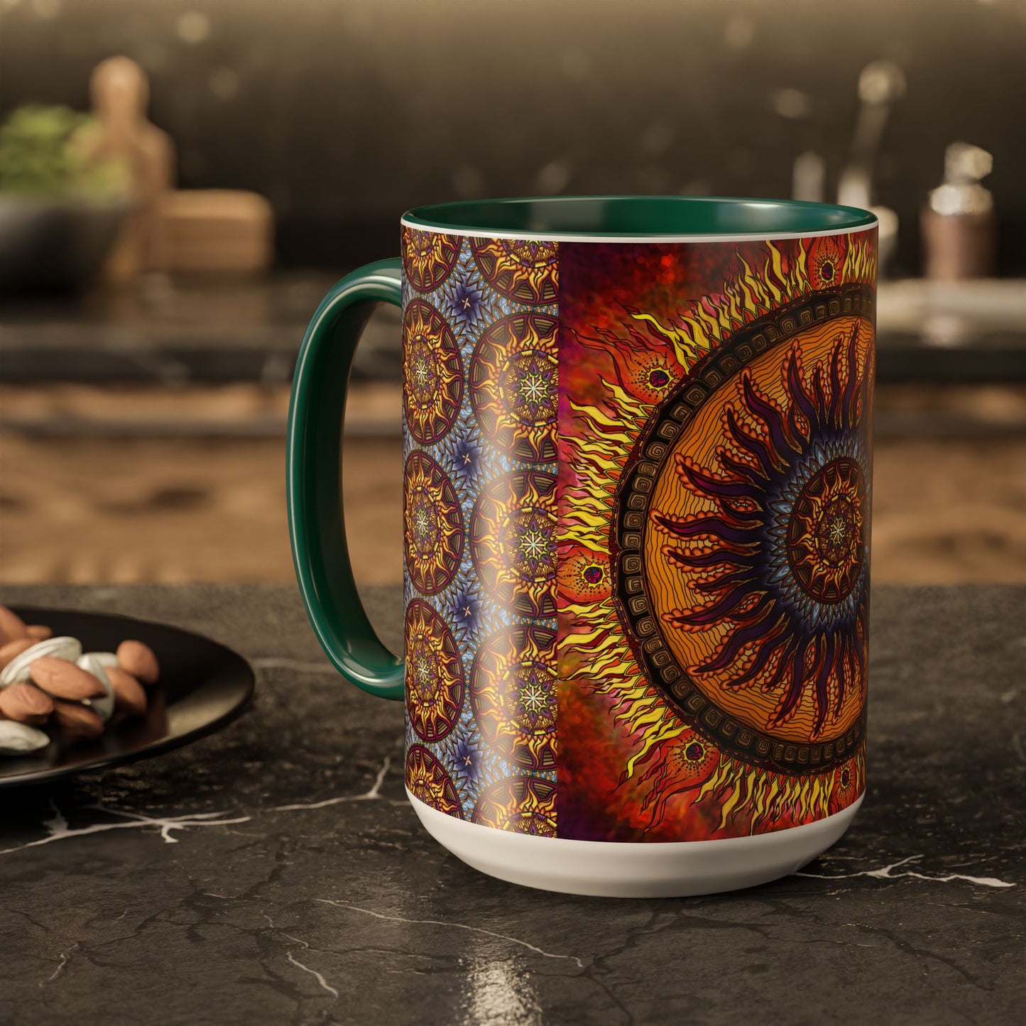 Pacio, Adam - Solar Disc Mandala - Colorful Accent Mugs