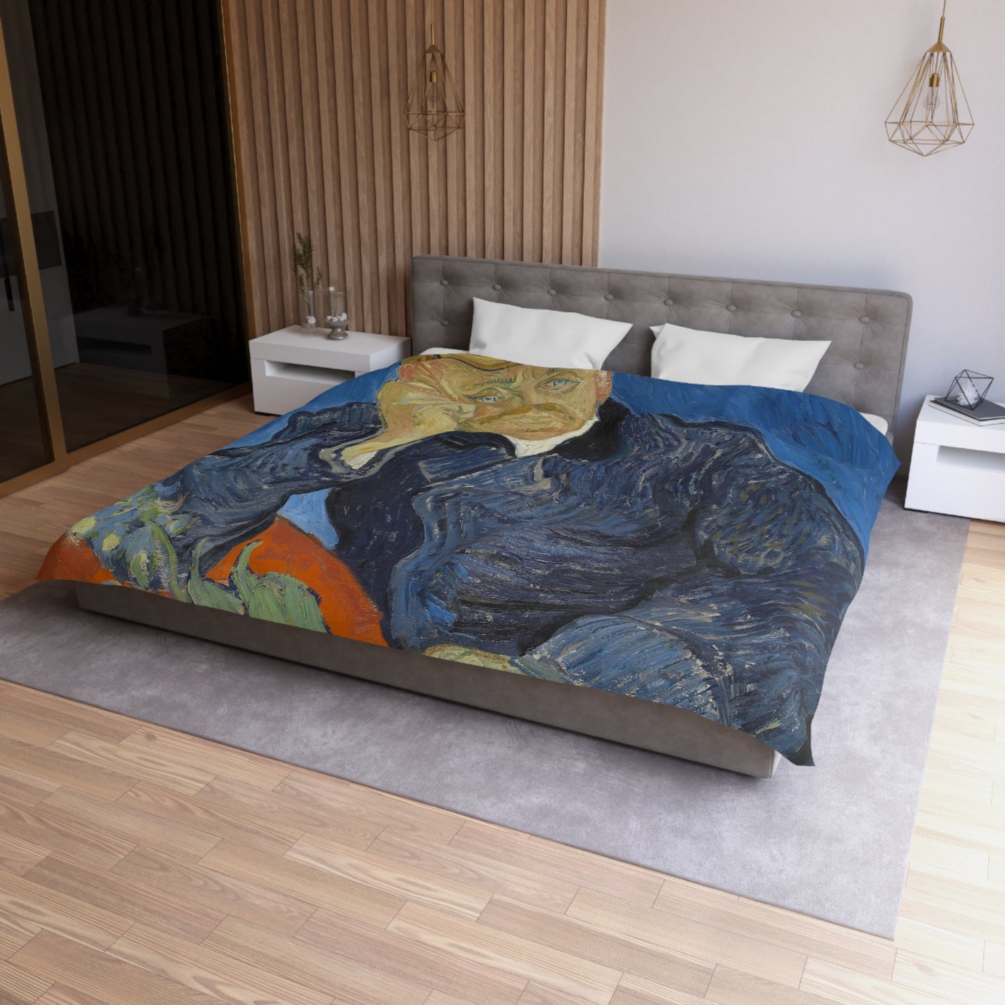 Van Gogh, Vincent - Portrait of Dr. Paul Gachet (1890) - Microfiber Duvet Cover