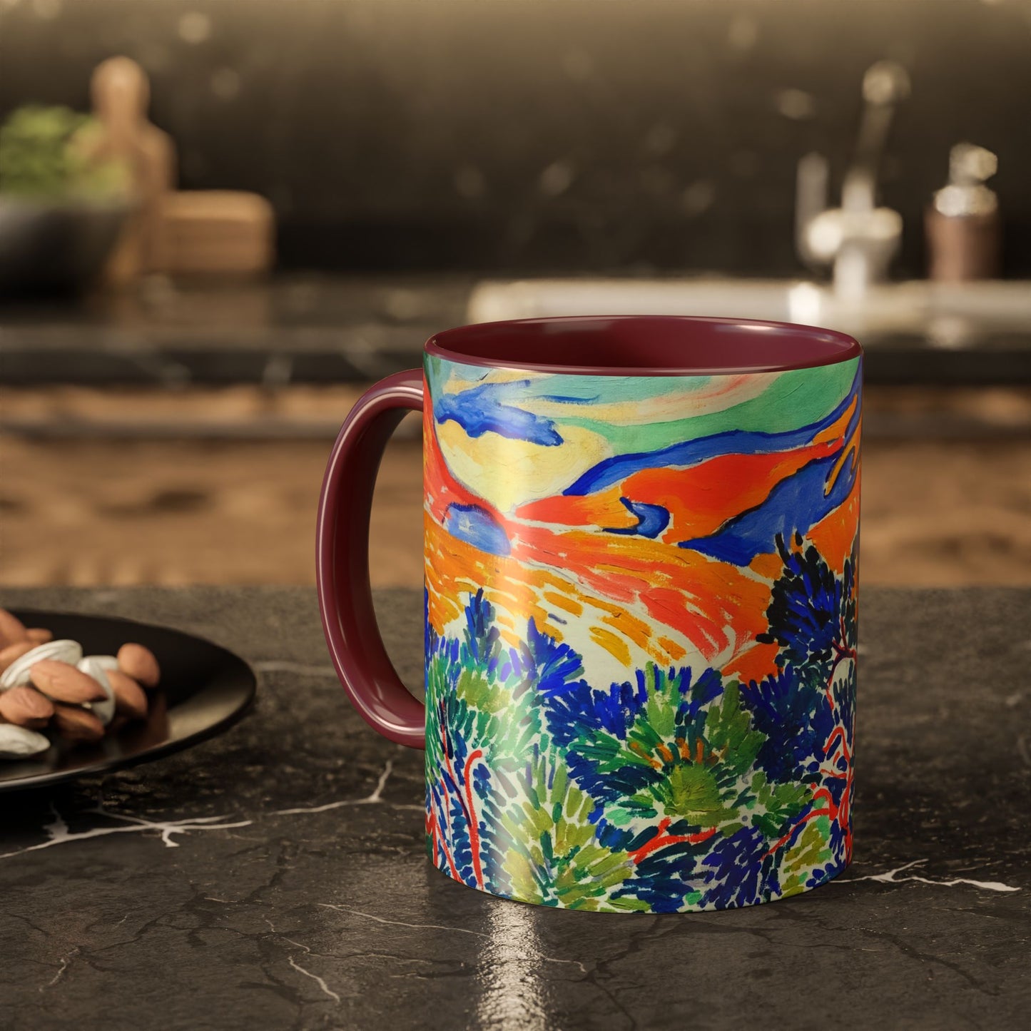Derain, André - Mountains at Collioure (1905) - Colorful Accent Mugs