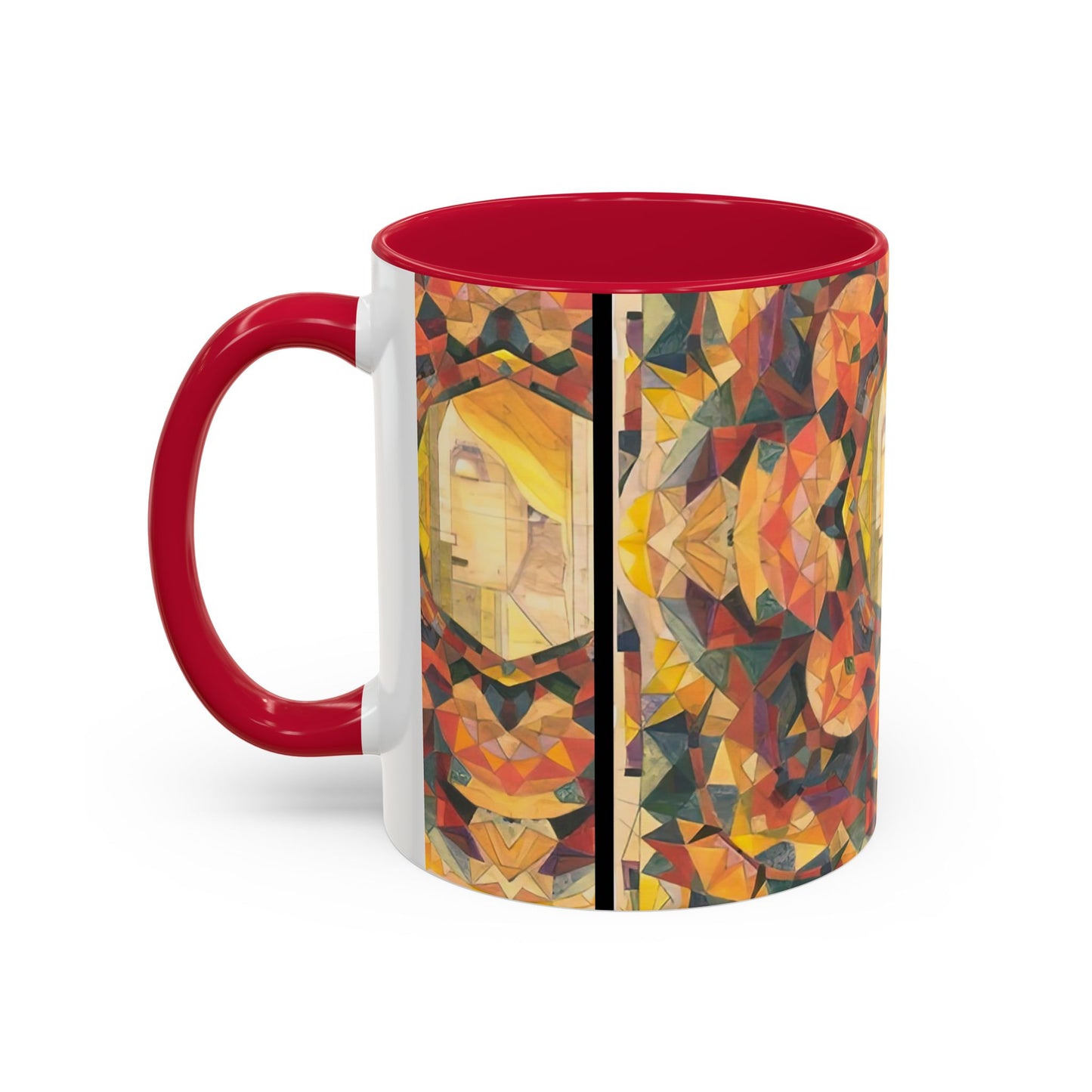 Filiger, Charles - Woman’s Head with Closed Eyes (1893) - Colorful Accent Mugs