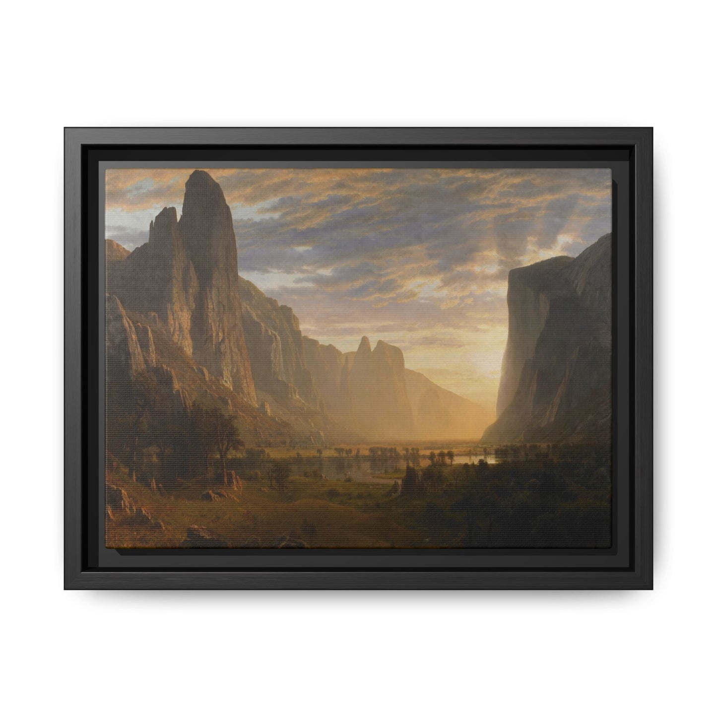 Bierstadt, Albert - Looking Down Yosemite Valley (1865) - Matte Canvas, Framed