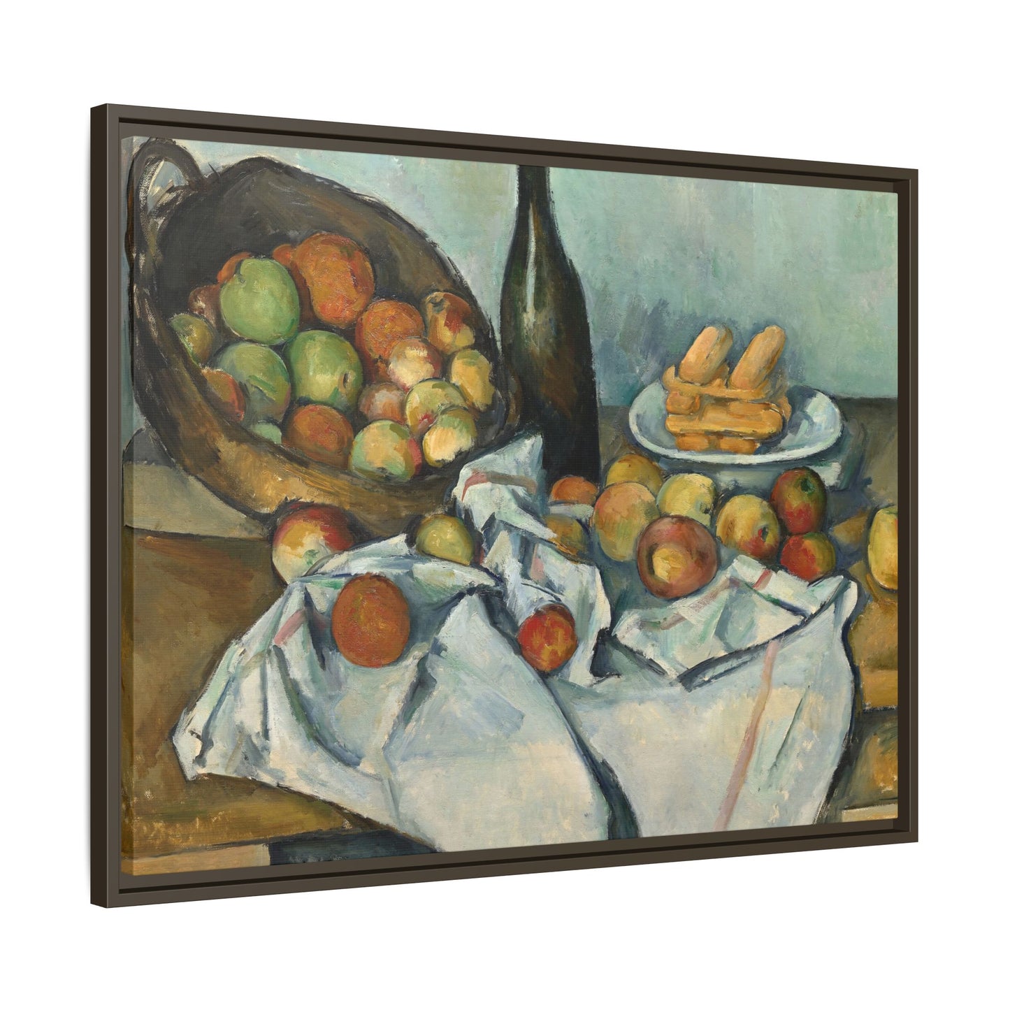 Cézanne, Paul - Basket of Apples (1893) - Matte Canvas, Framed