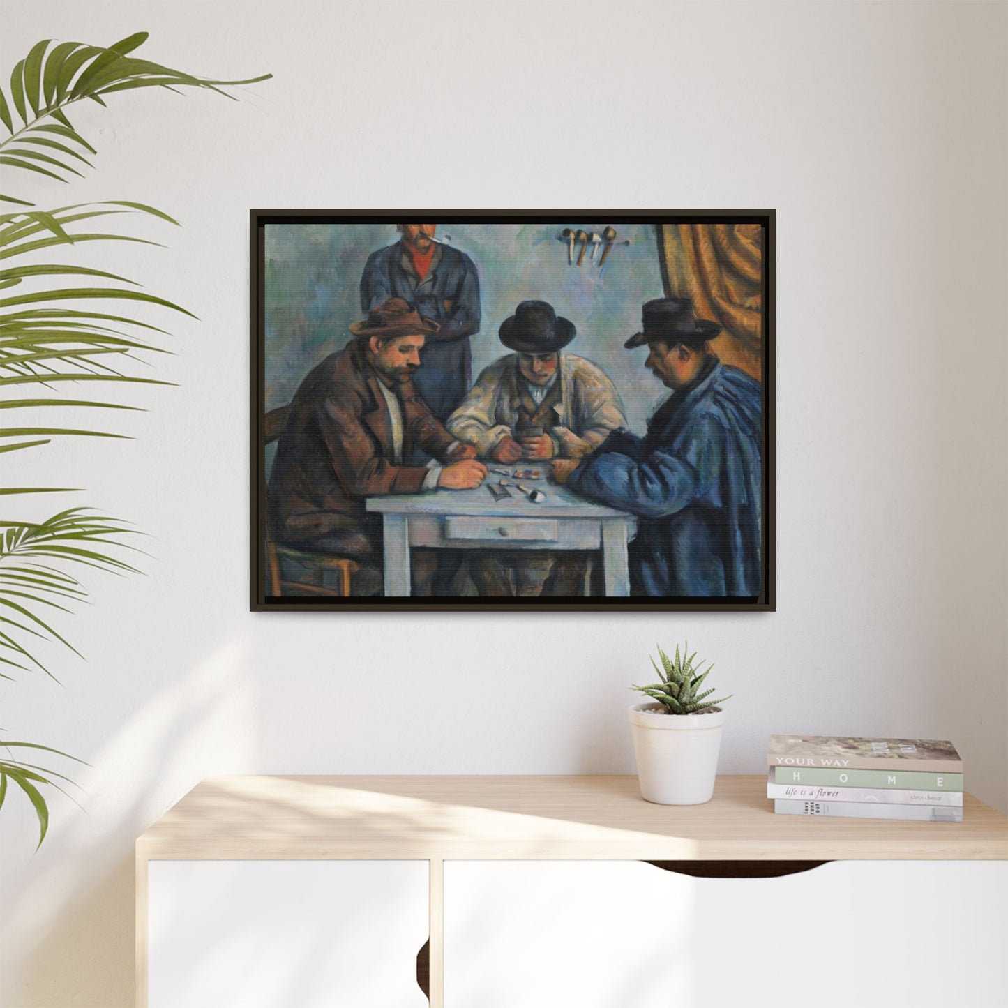 Cézanne, Paul - The Card Players (1892) - Matte Canvas, Framed