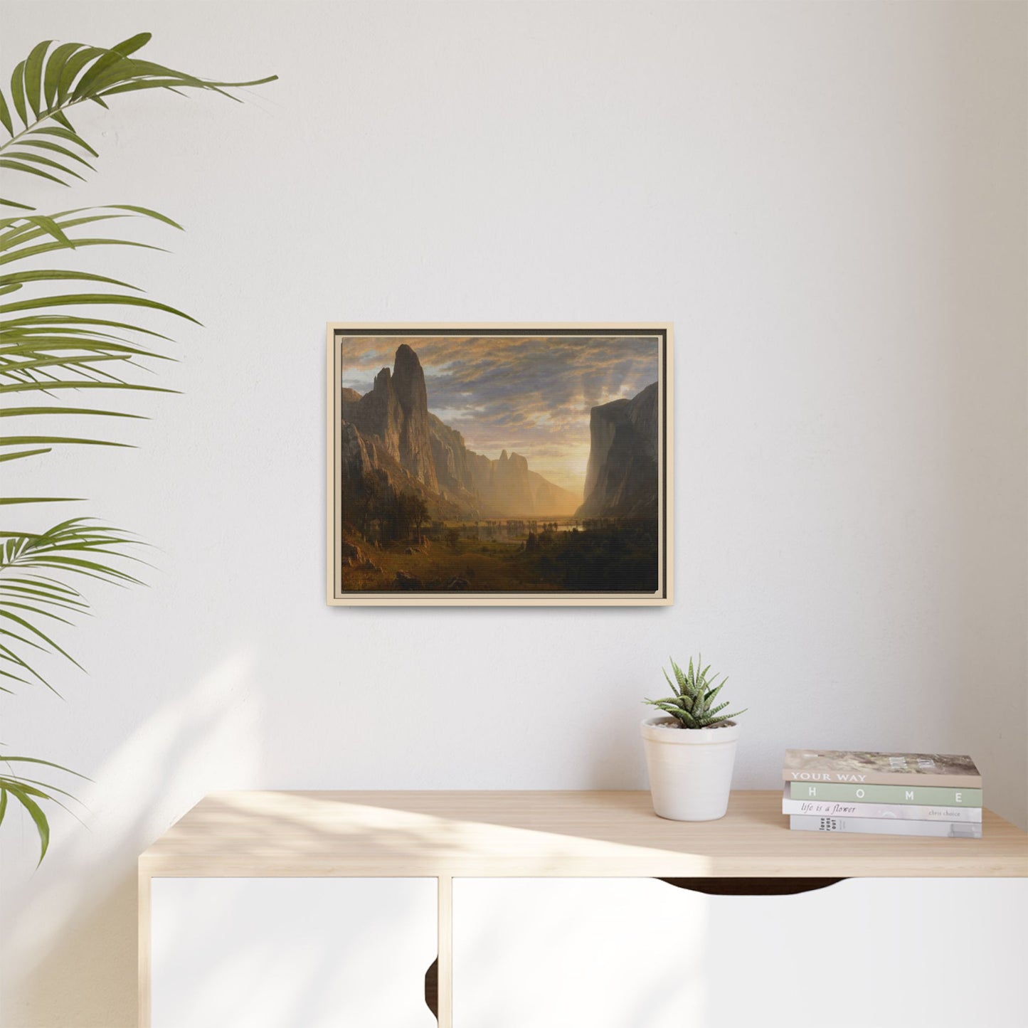 Bierstadt, Albert - Looking Down Yosemite Valley (1865) - Matte Canvas, Framed