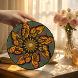 Monarch Butterfly Mandala - Stained Glass Suncatcher