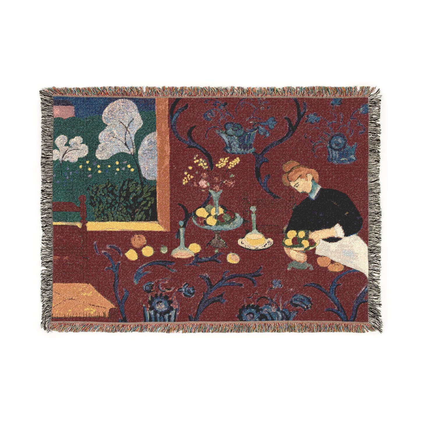 Matisse, Henri - The Dessert Harmony in Red (1908) - Woven Blanket