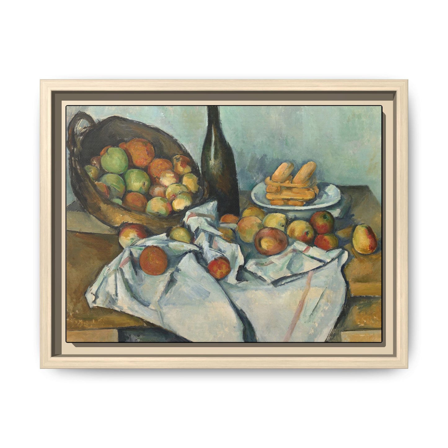 Cézanne, Paul - Basket of Apples (1893) - Matte Canvas, Framed