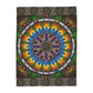 Emerald Arrows Mandala - Arctic Fleece Blanket