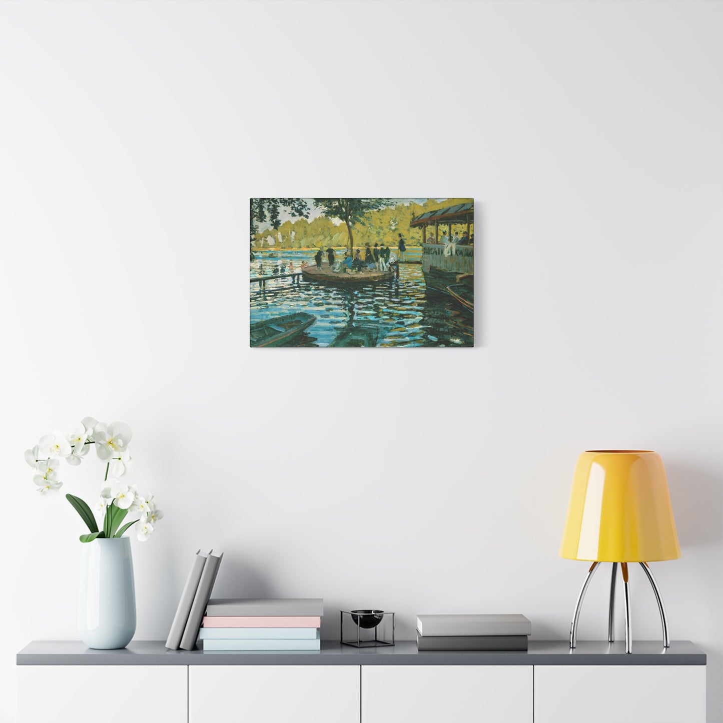 Monet, Claude - La Grenouillere (1869) - Canvas Block, unframed