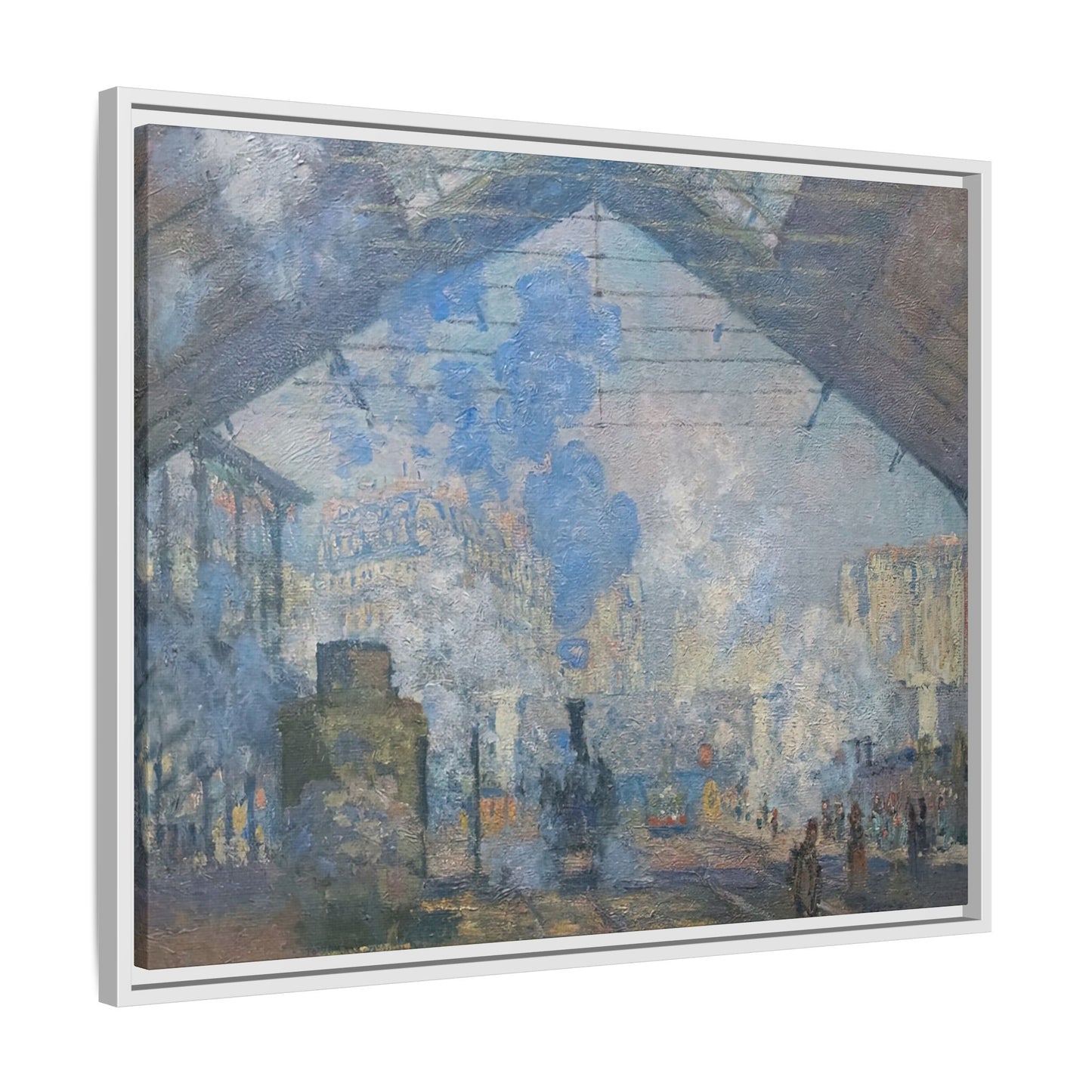 Monet, Claude - Le Gare Saint-Lazare (1877) - Matte Canvas, Framed
