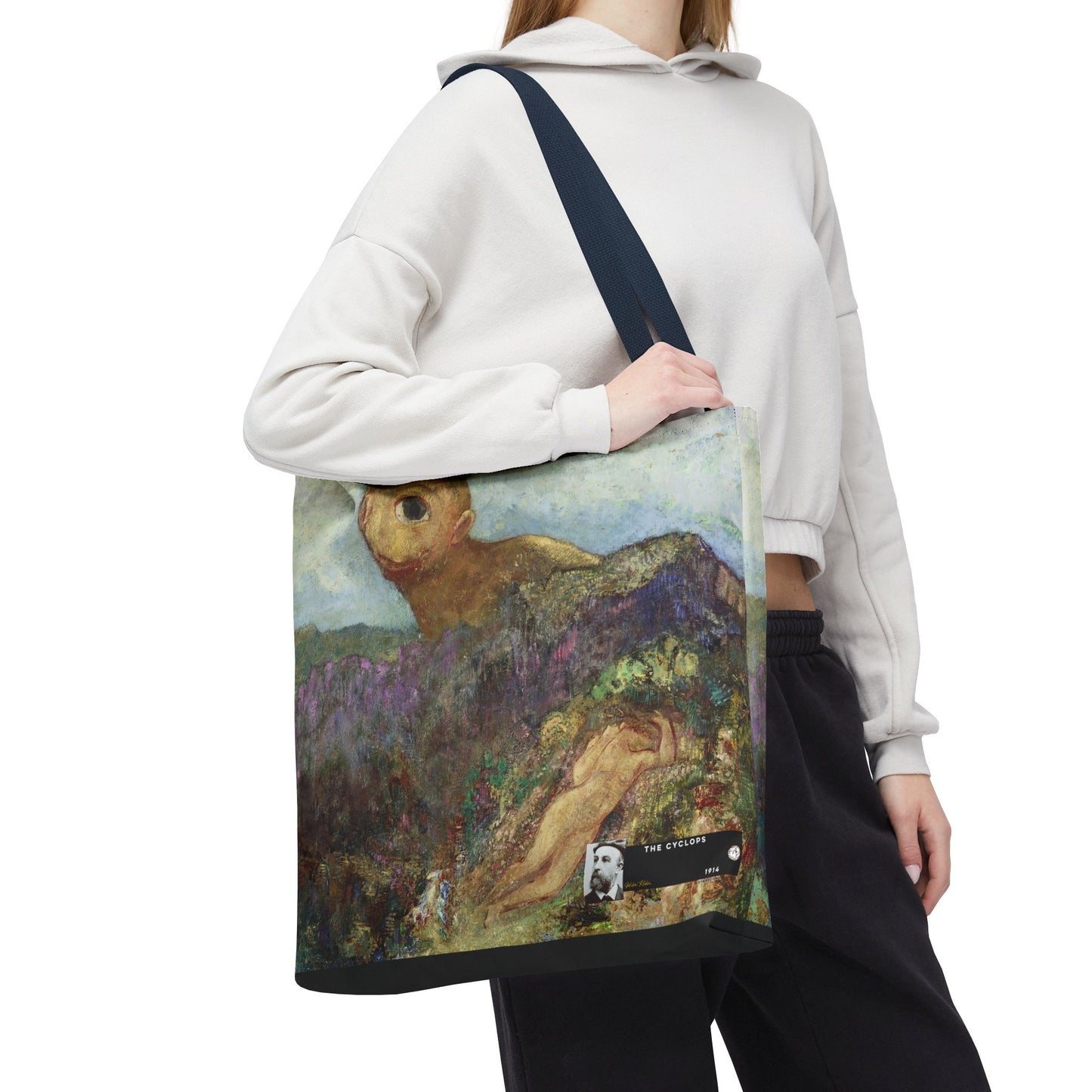 Redon, Odilon - The Cyclops (1914) - Tote Bag