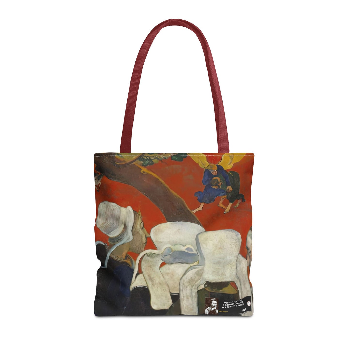 Gauguin, Paul - Vision of the Sermon (Jacob Wrestling with the Angel) (1888) - Tote Bag