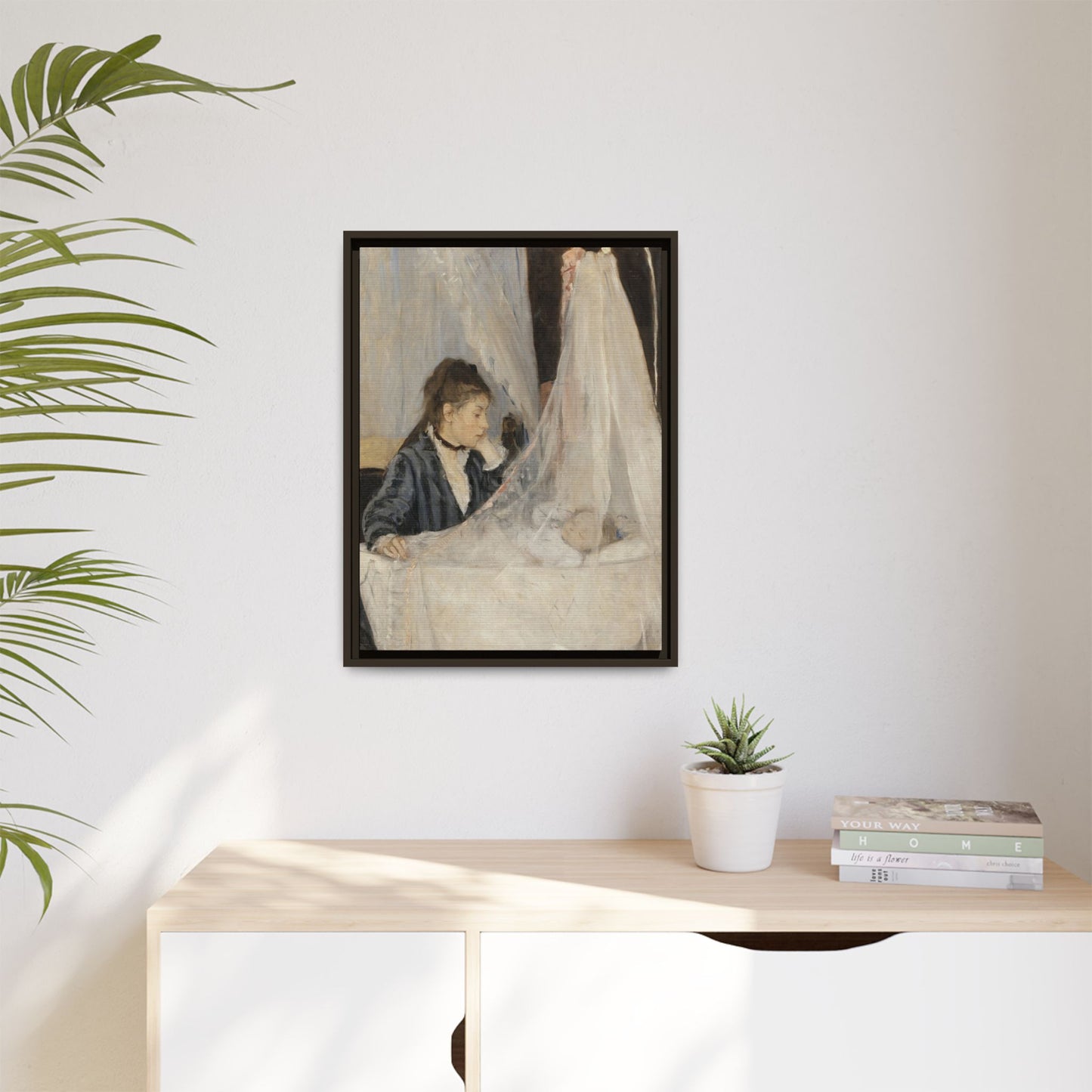 Morisot, Berthe - The Cradle (1872) - Matte Canvas, Framed