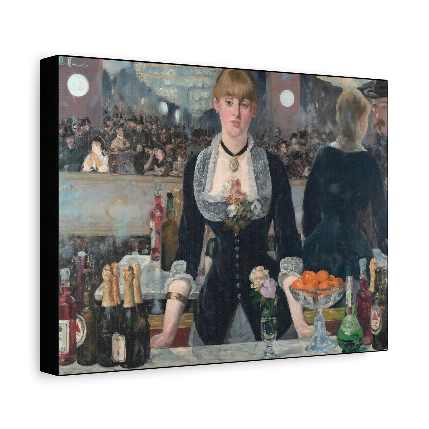 Manet, Édouard - A Bar at the Folies-Bergère (1880) - Canvas Block, unframed