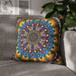 Pacio, Adam - Emerald Arrows Mandala - Suede Square Pillowcase