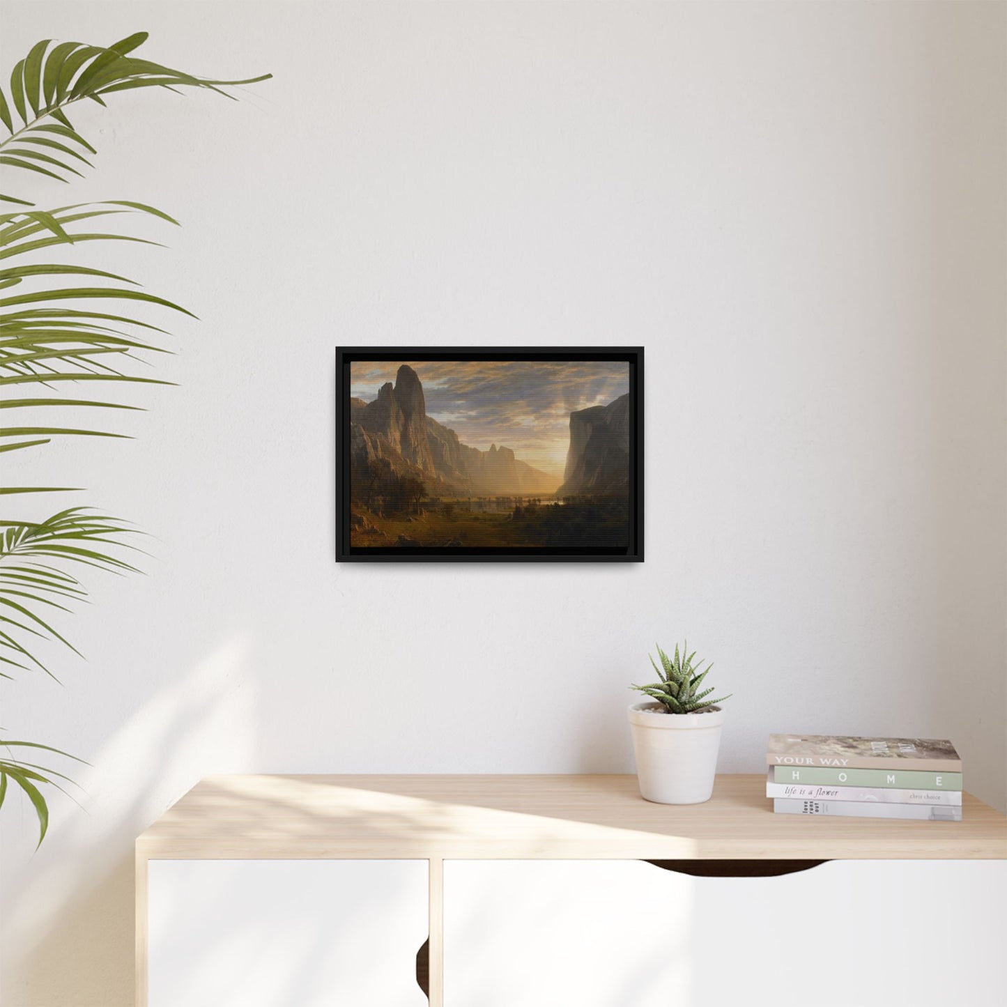 Bierstadt, Albert - Looking Down Yosemite Valley (1865) - Matte Canvas, Framed