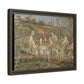 Pissarro, Camille - Red Roofs, Corner of a Village in Winter (1877) - Matte Canvas, Framed