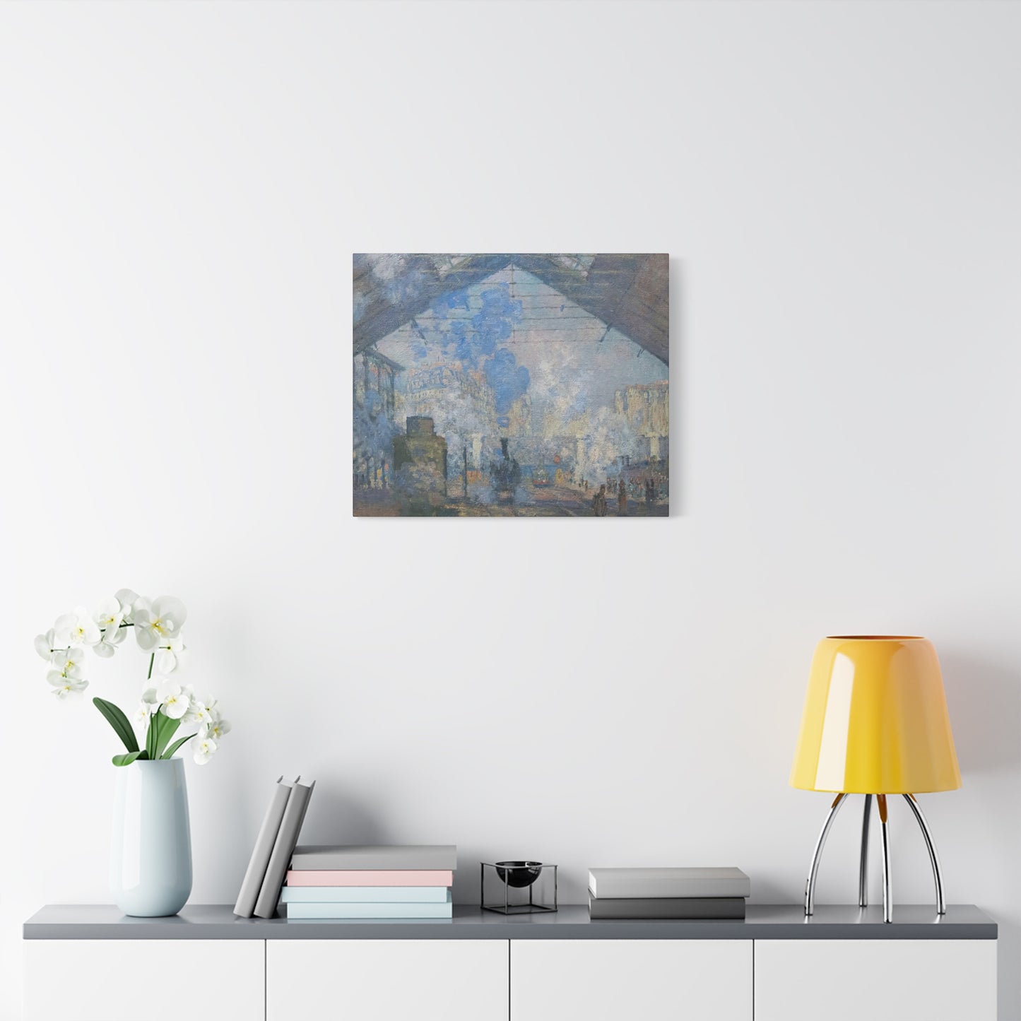 Monet, Claude - Le Gare Saint-Lazare (1877) - Canvas Block, unframed