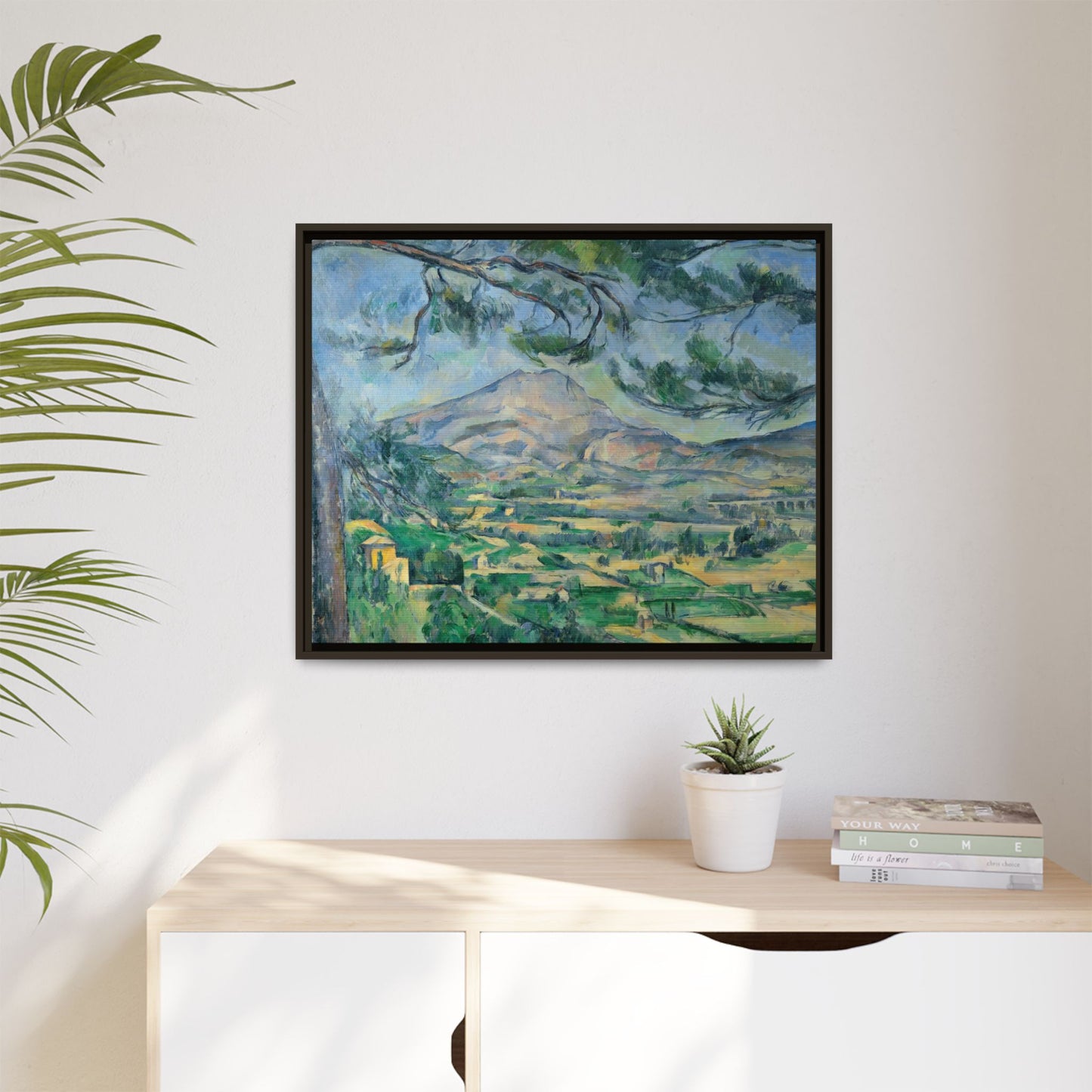 Cézanne, Paul - Mont Sainte-Victoire with Large Pine (1887) - Matte Canvas, Framed