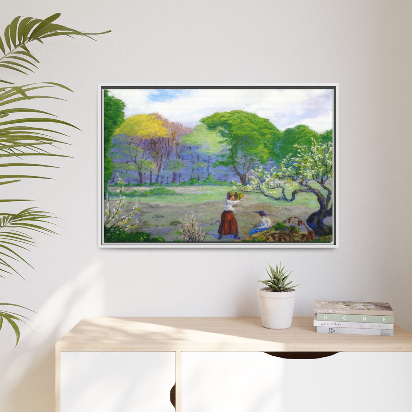Ranson, Paul - Picking Flowers (1890) - Matte Canvas, Framed