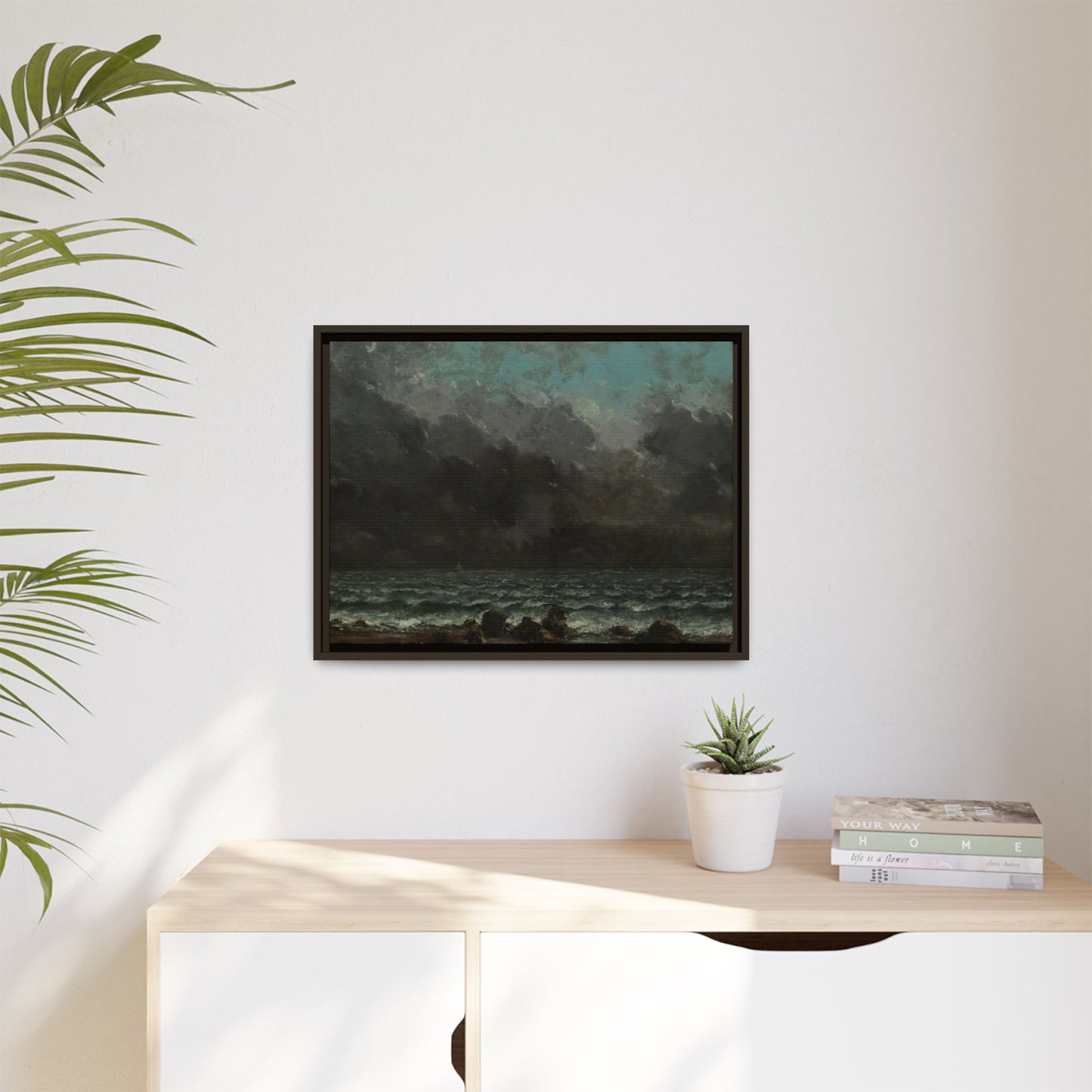 Courbet, Gustave - The Sea (1865) - Matte Canvas, Framed