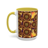 Lion Summer Mandala - Colorful Accent Mugs