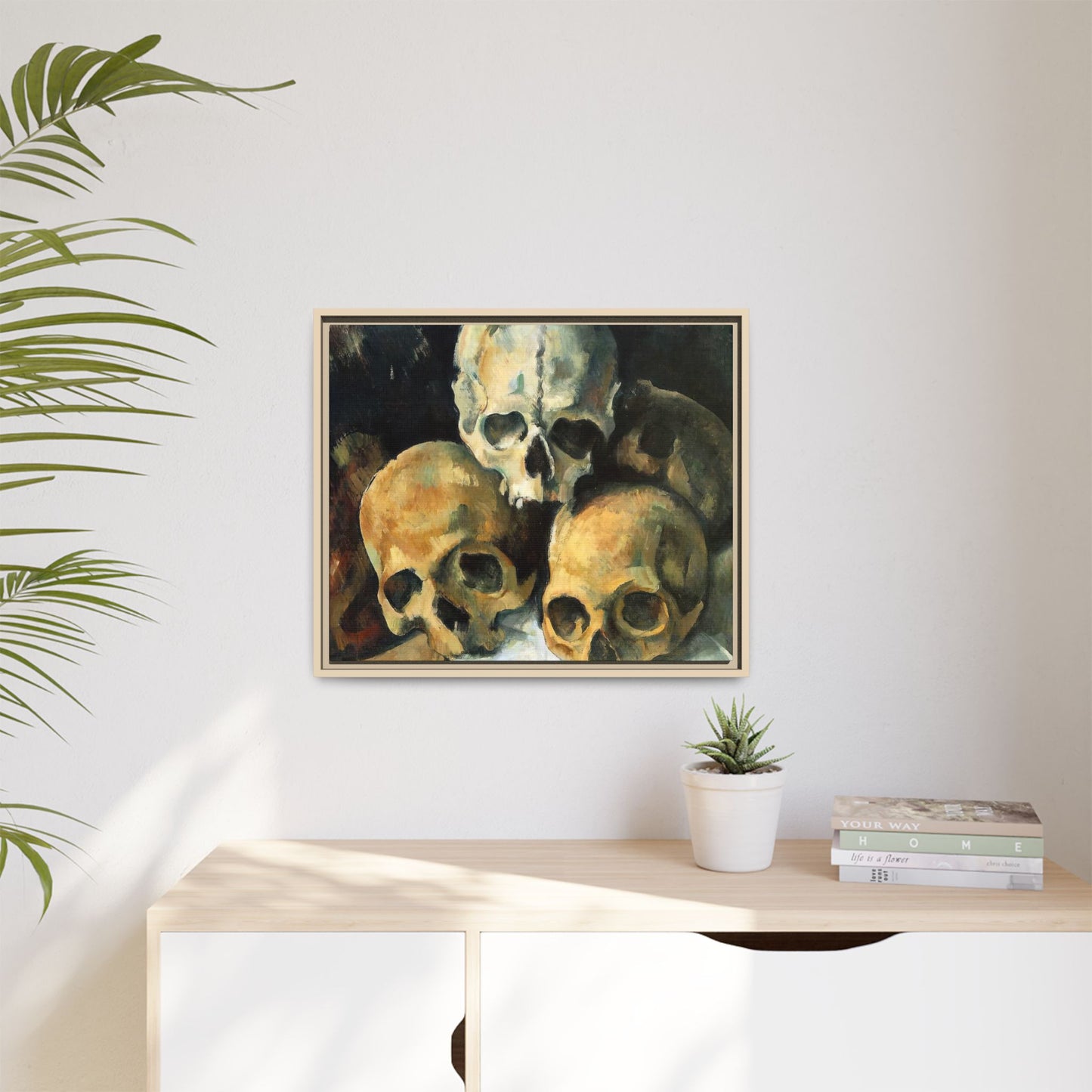 Cézanne, Paul - Pyramid of Skulls (1901) - Matte Canvas, Framed